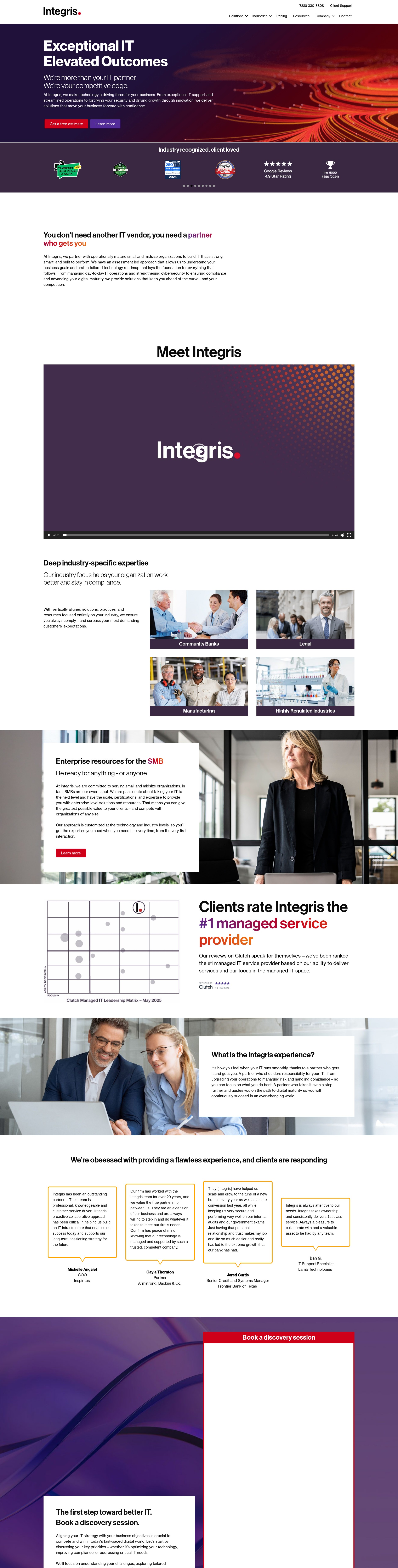 Screenshot of integrisit.com
