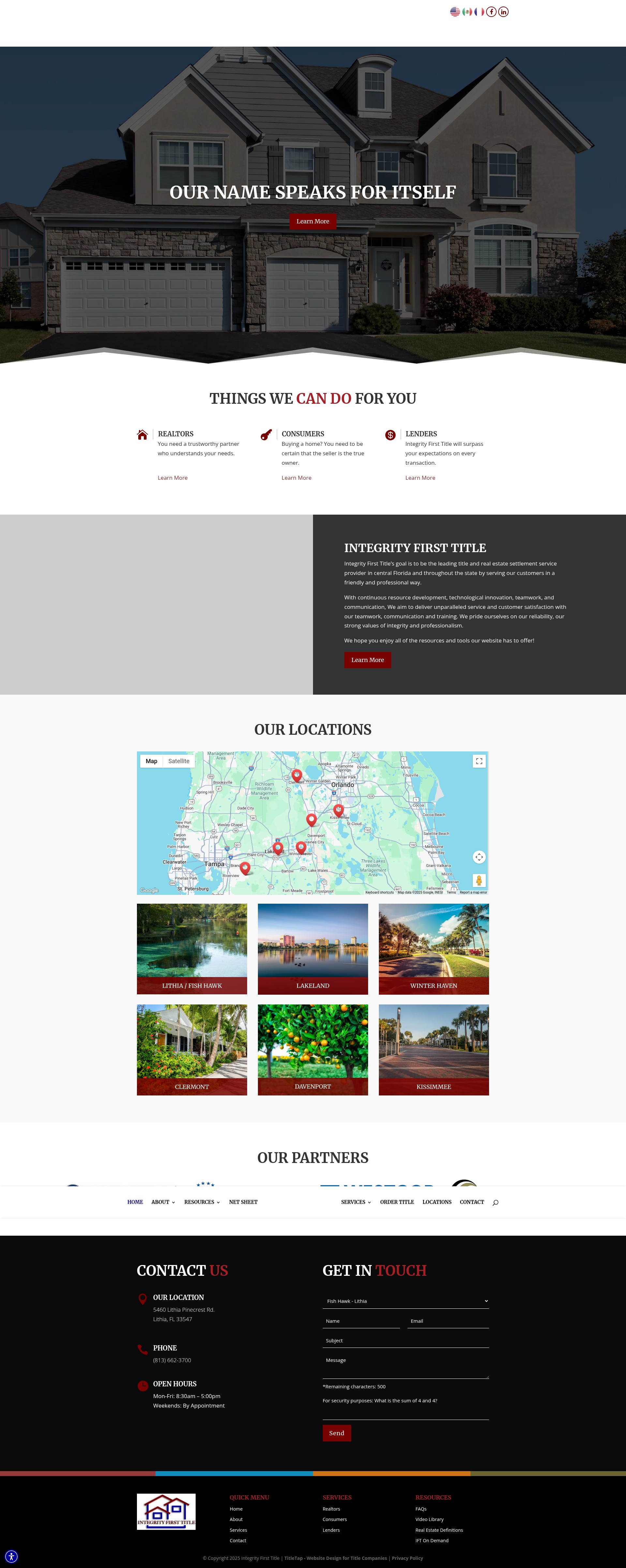 Screenshot of integrityfirsttitle.com