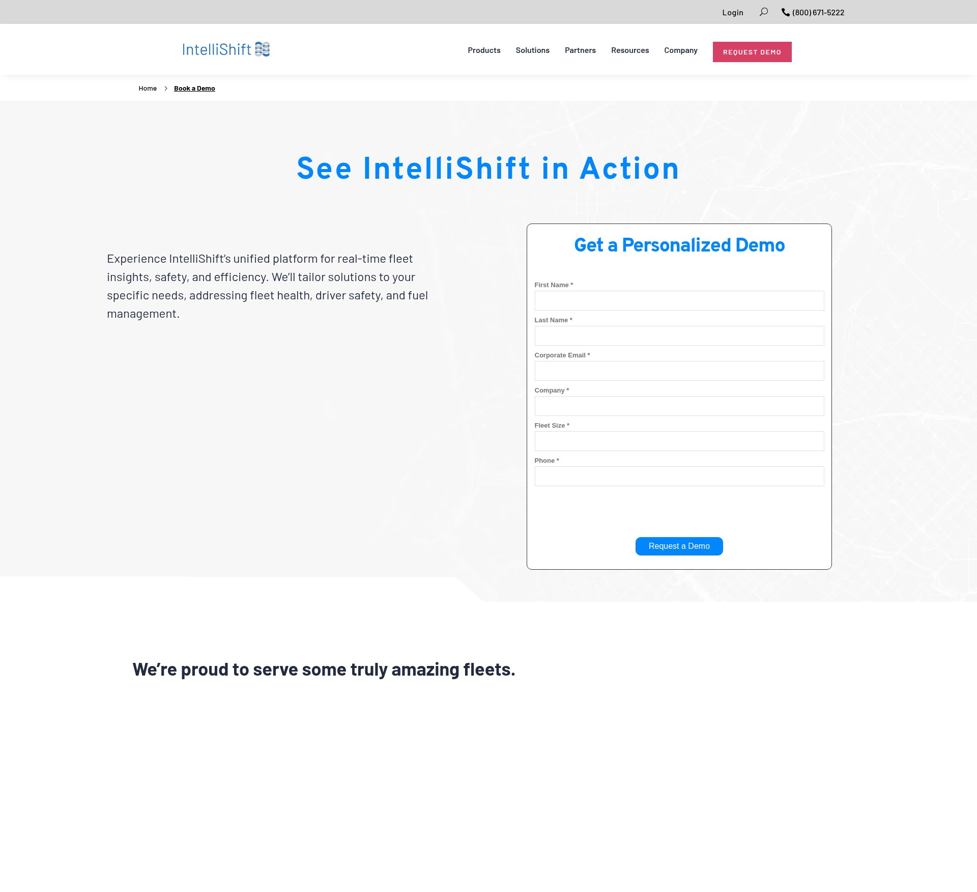Screenshot of intellishift.com