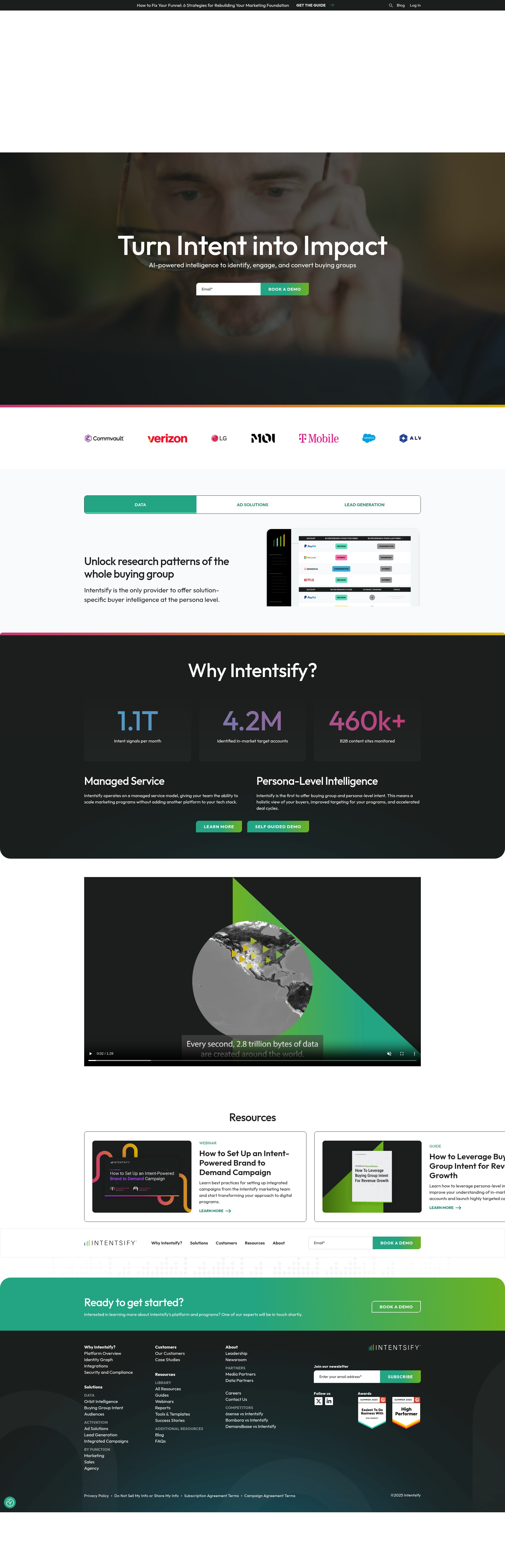 Screenshot of intentsify.io