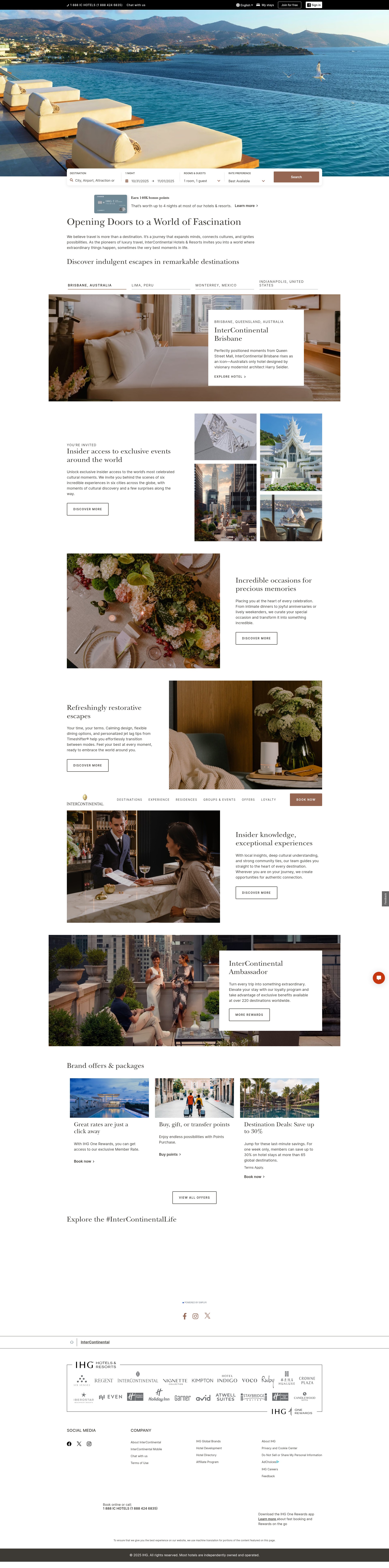 Screenshot of intercontinental.com