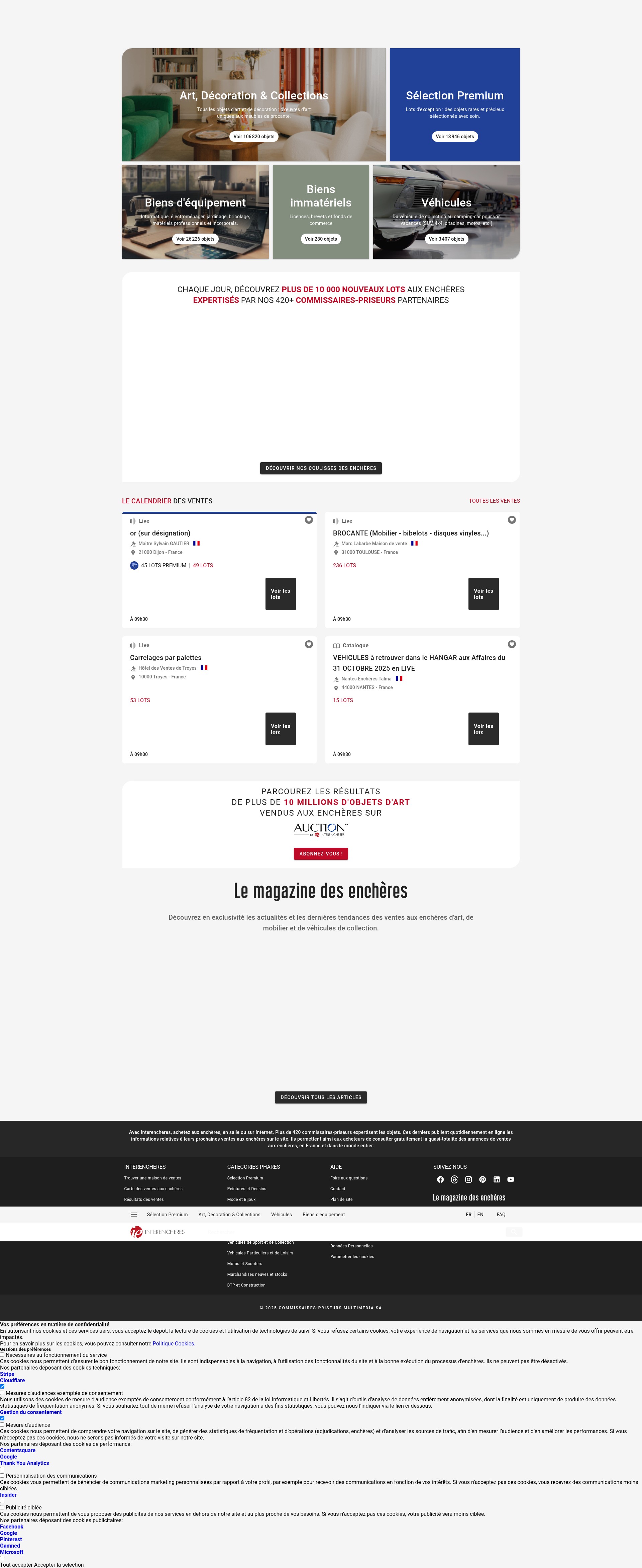 Screenshot of interencheres.com