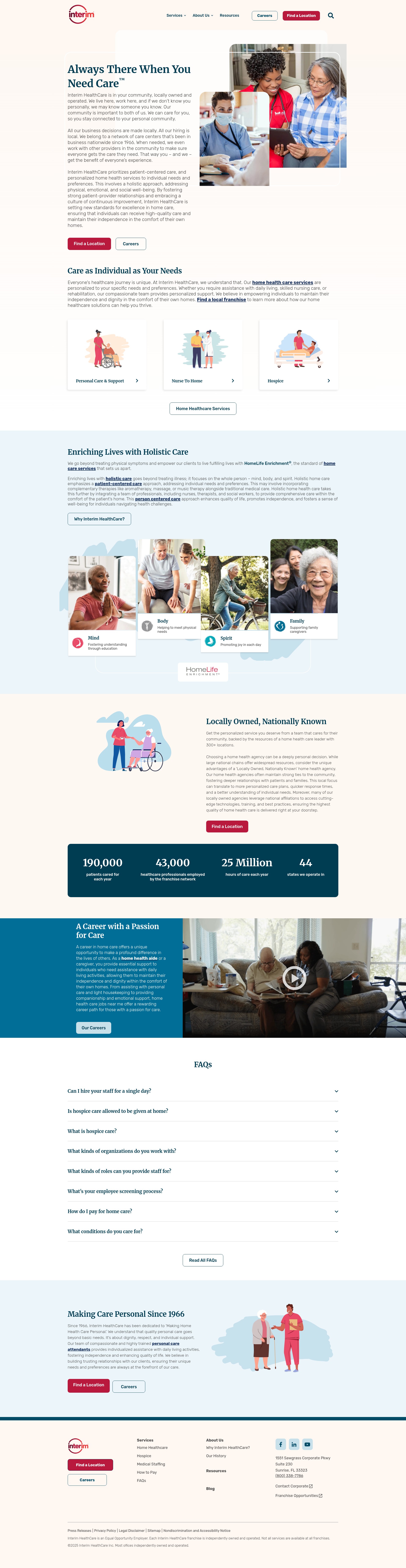 Screenshot of interimhealthcare.com