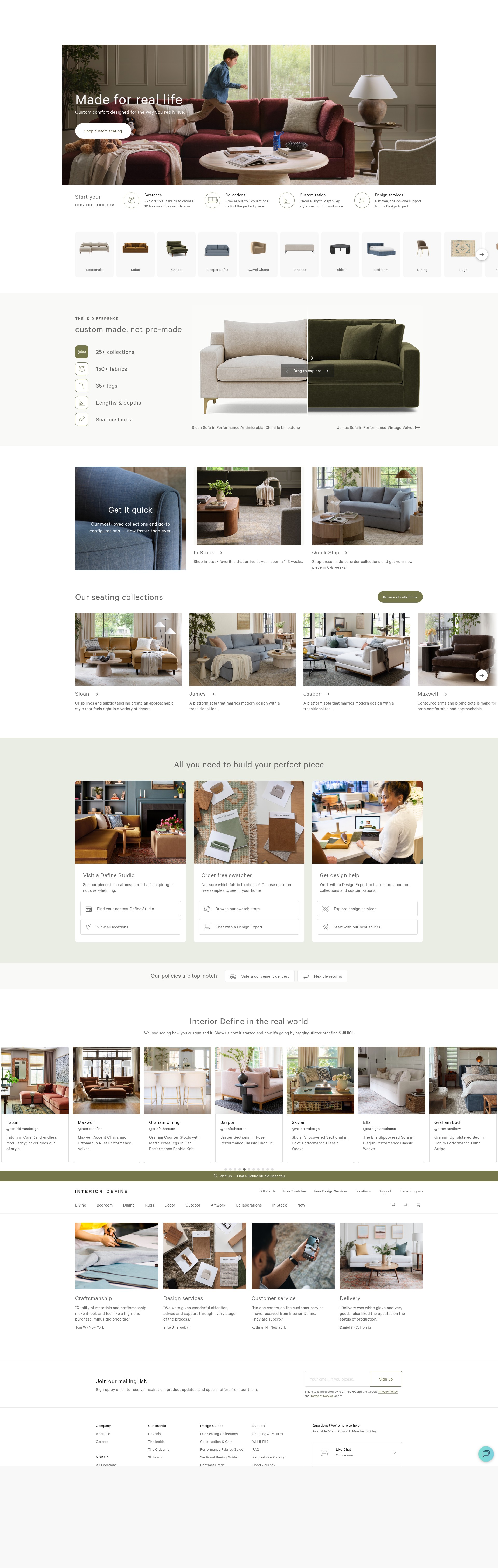 Screenshot of interiordefine.com