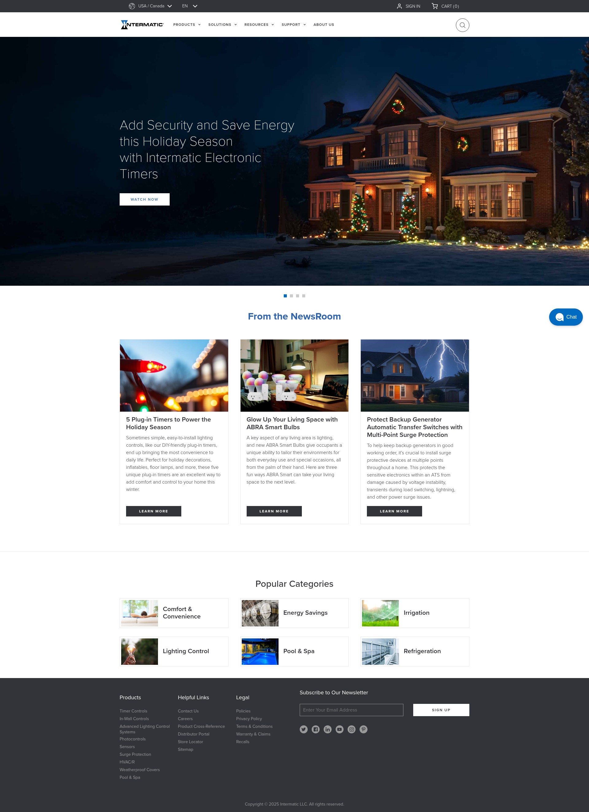 Screenshot of intermatic.com