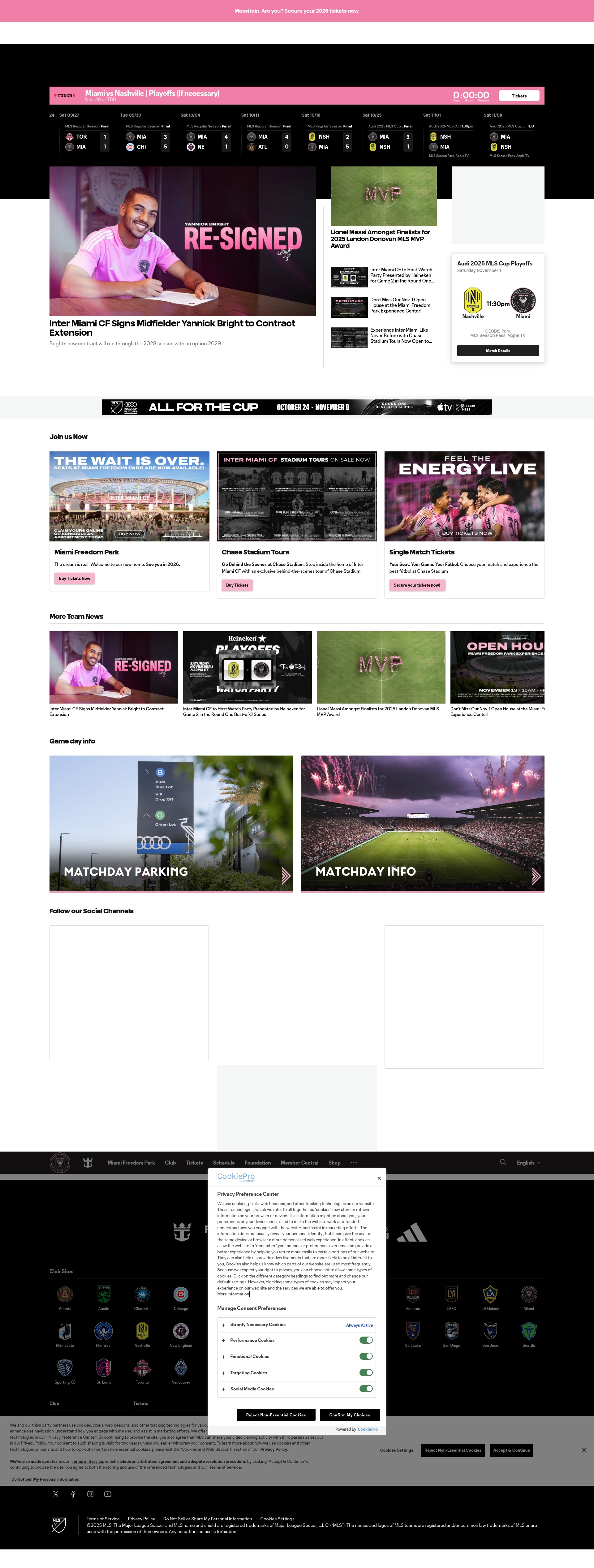 Screenshot of intermiamicf.com
