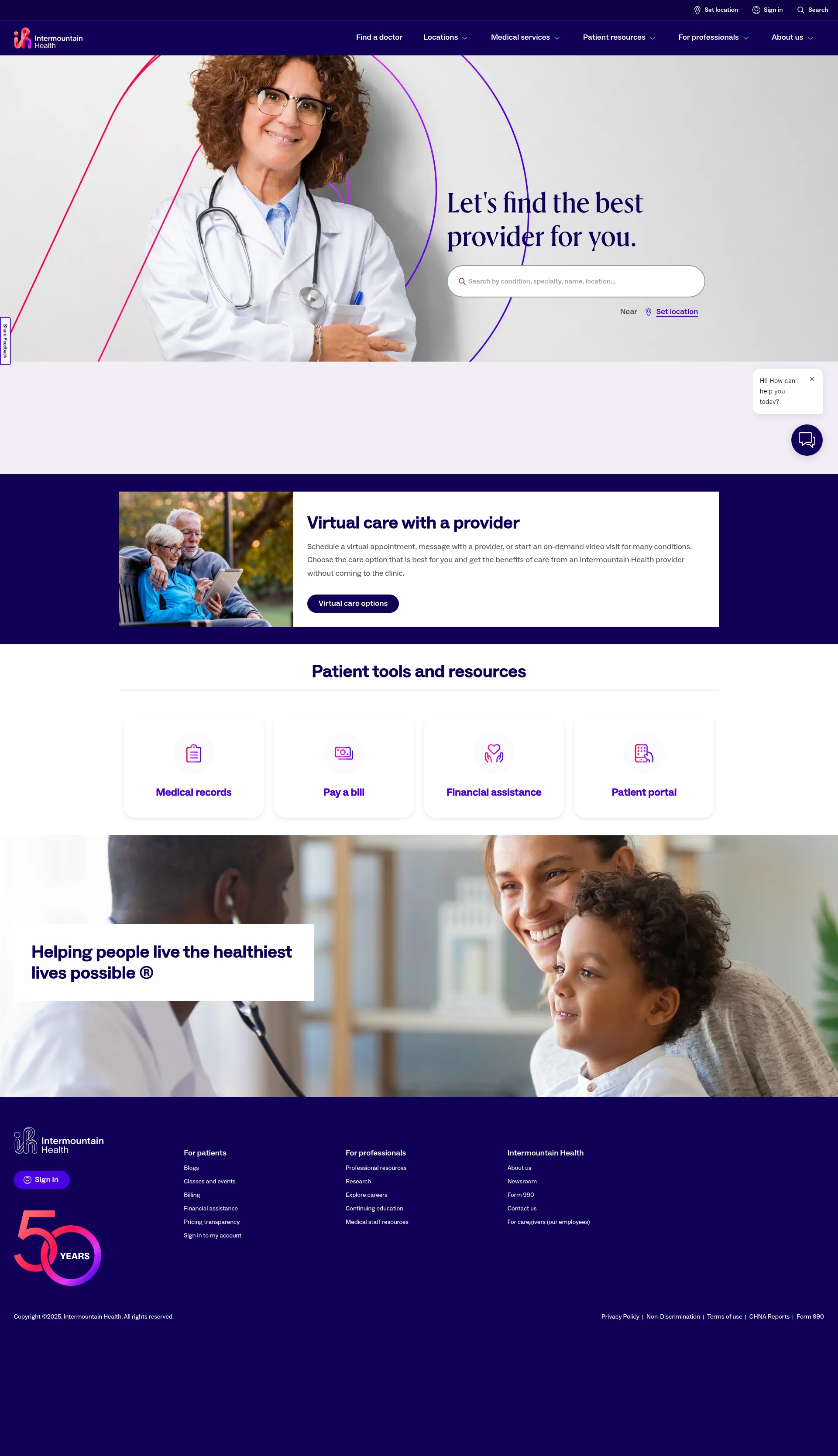 Screenshot of intermountainhealthcare.org