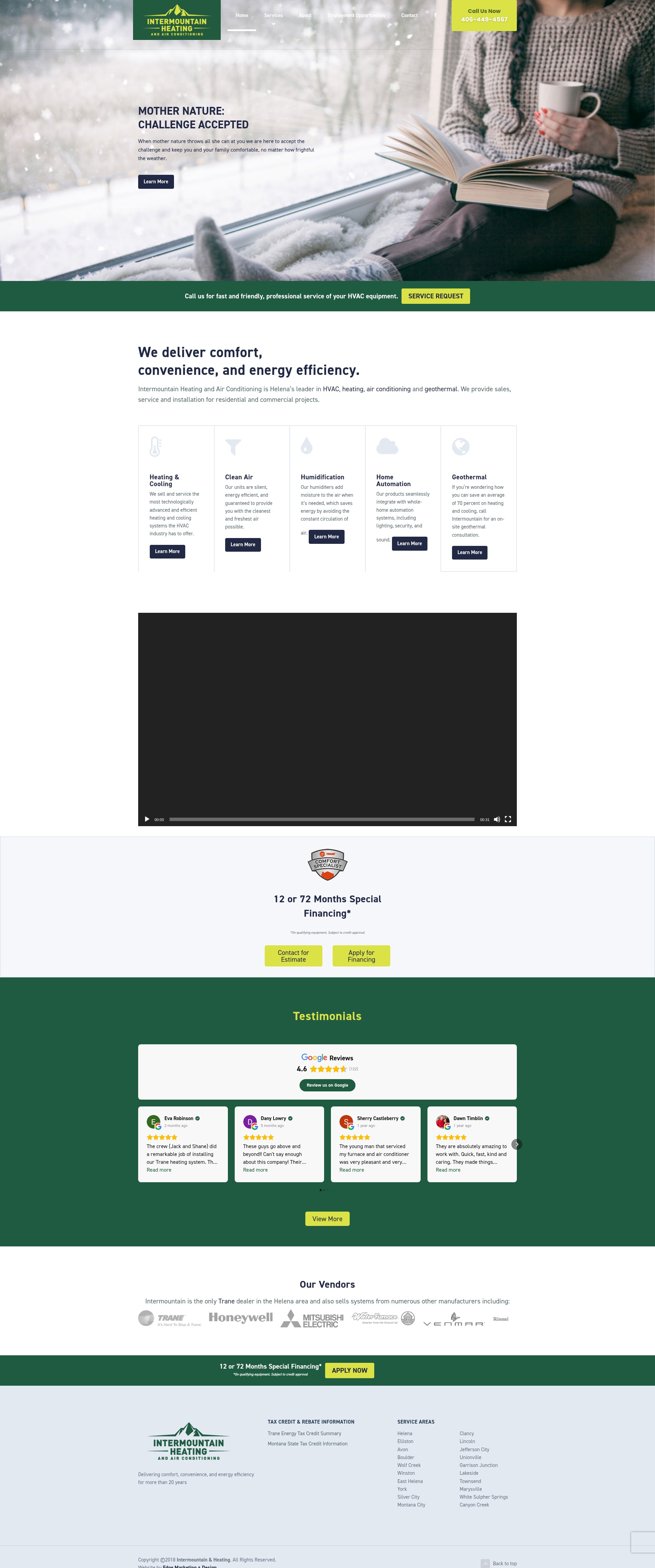 Screenshot of intermountainheating.com