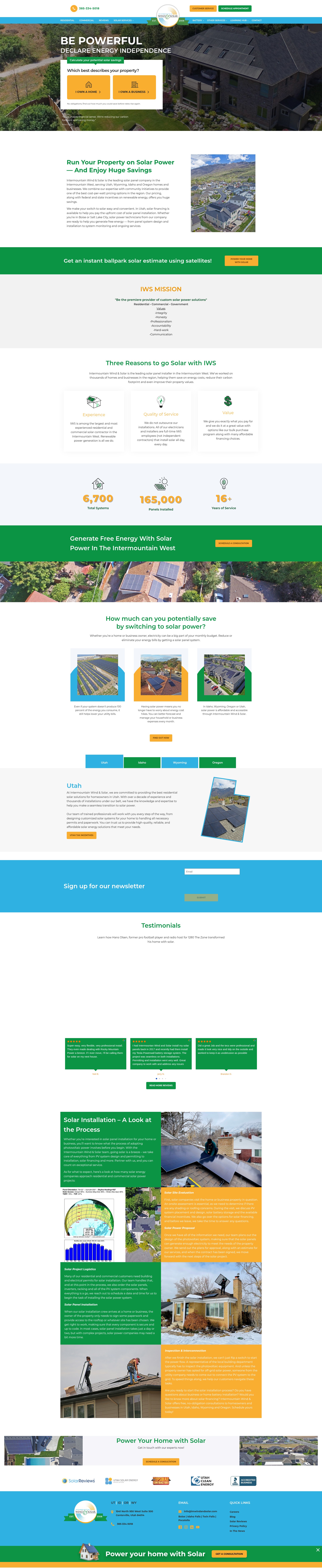 Screenshot of intermtnwindandsolar.com