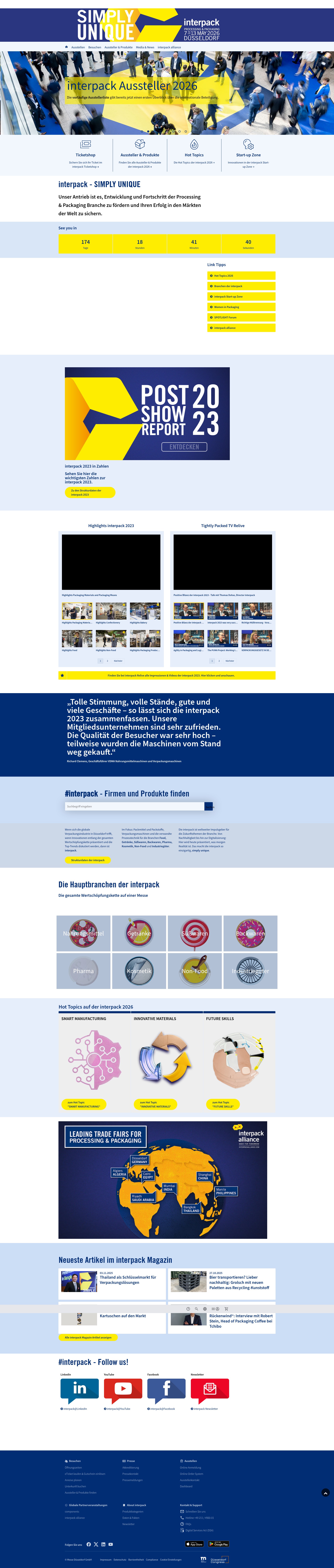 Screenshot of interpack.de
