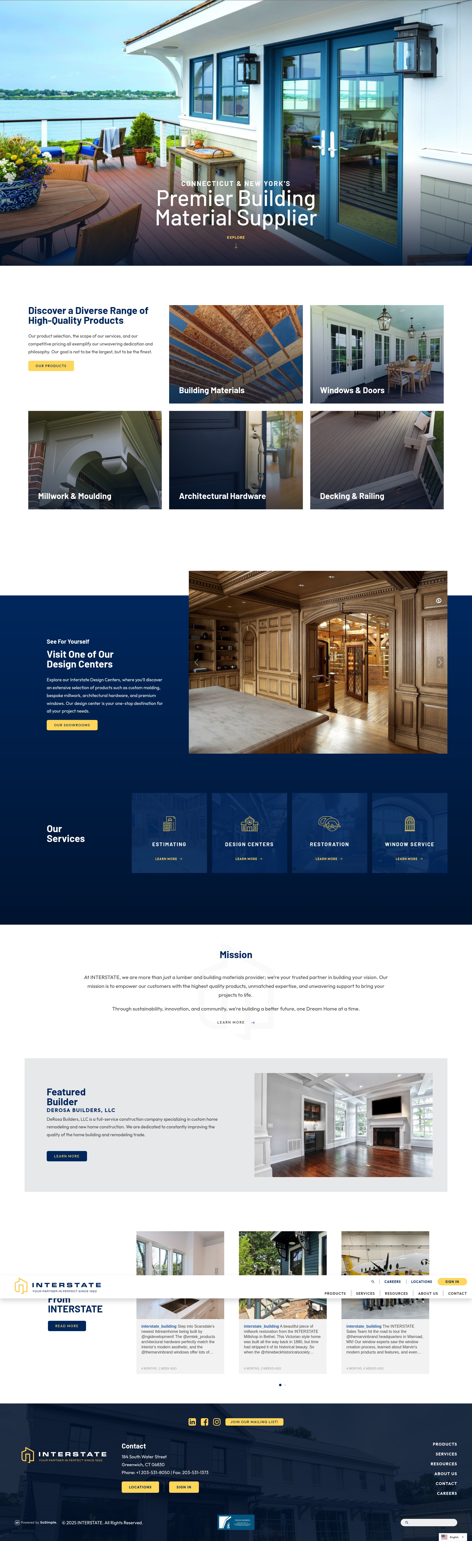 Screenshot of interstatelumber.com