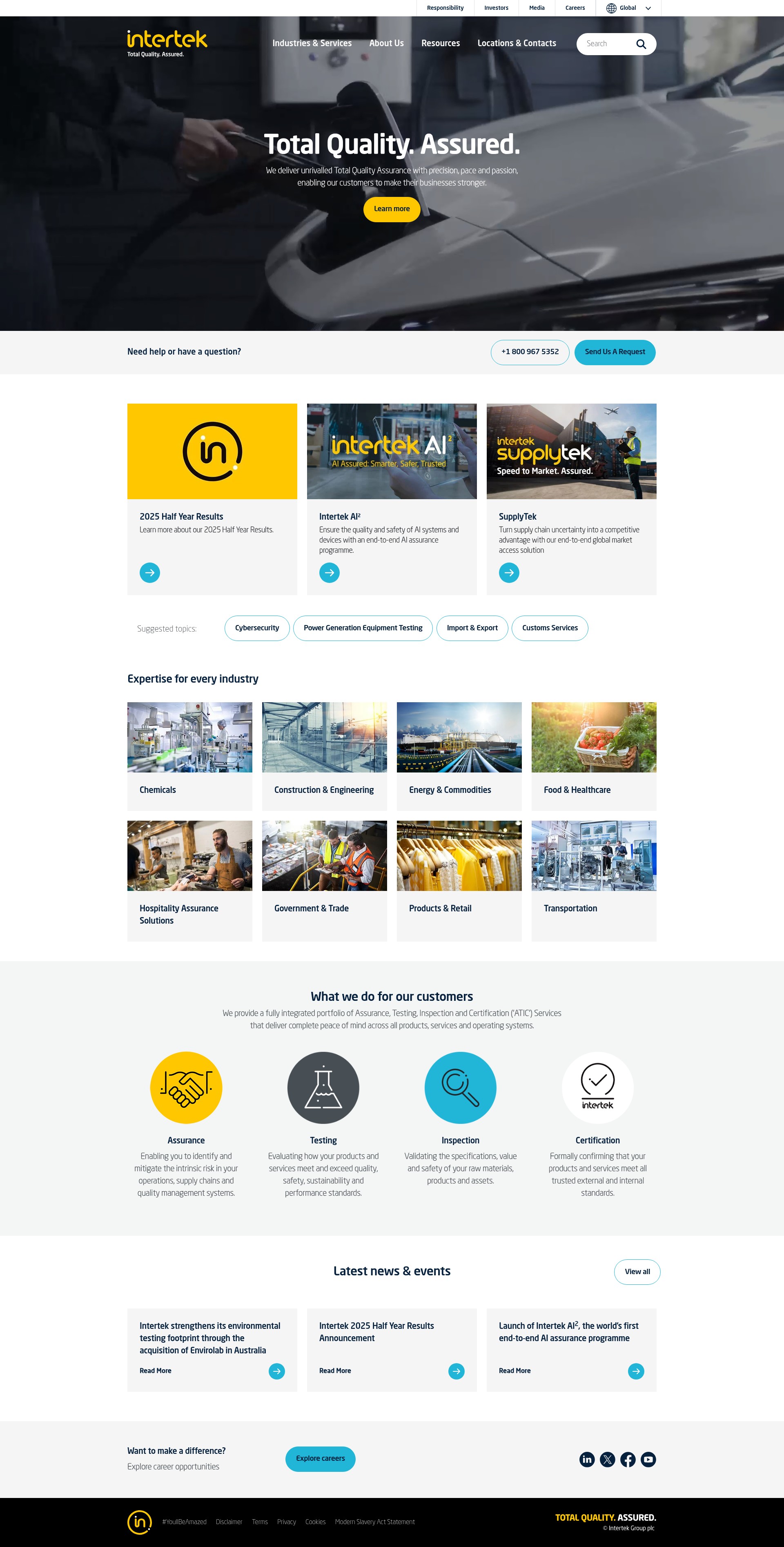 Screenshot of intertek.com