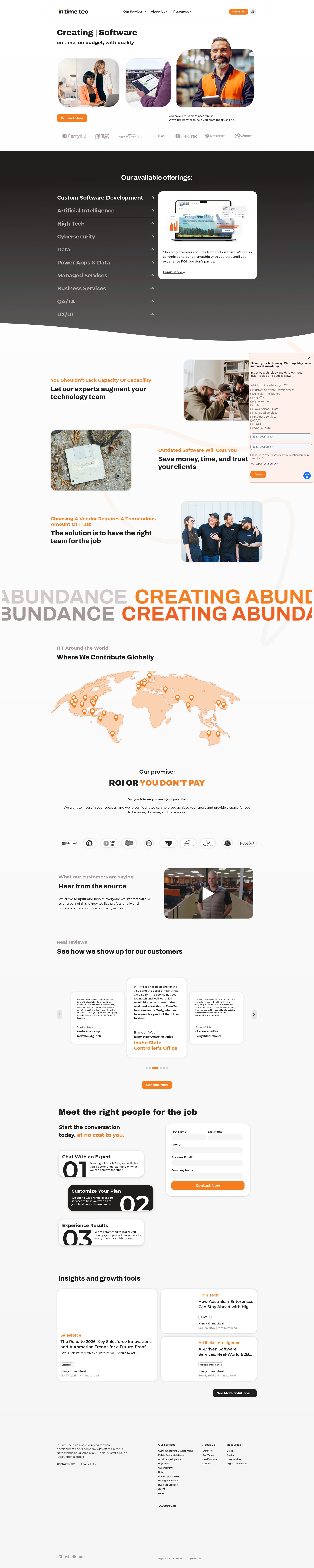 Screenshot of intimetec.com