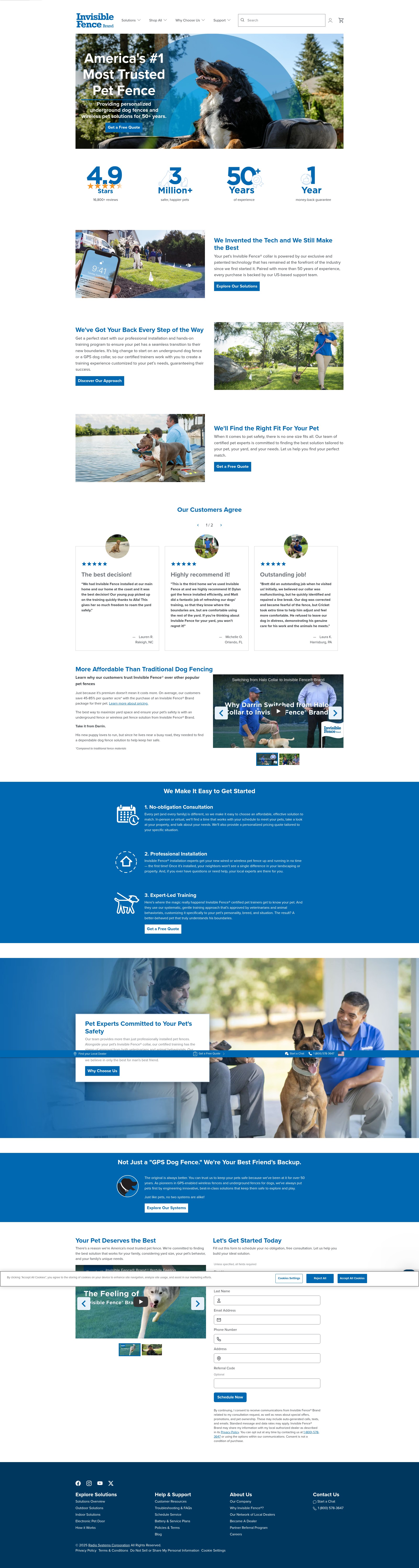 Screenshot of invisiblefence.com