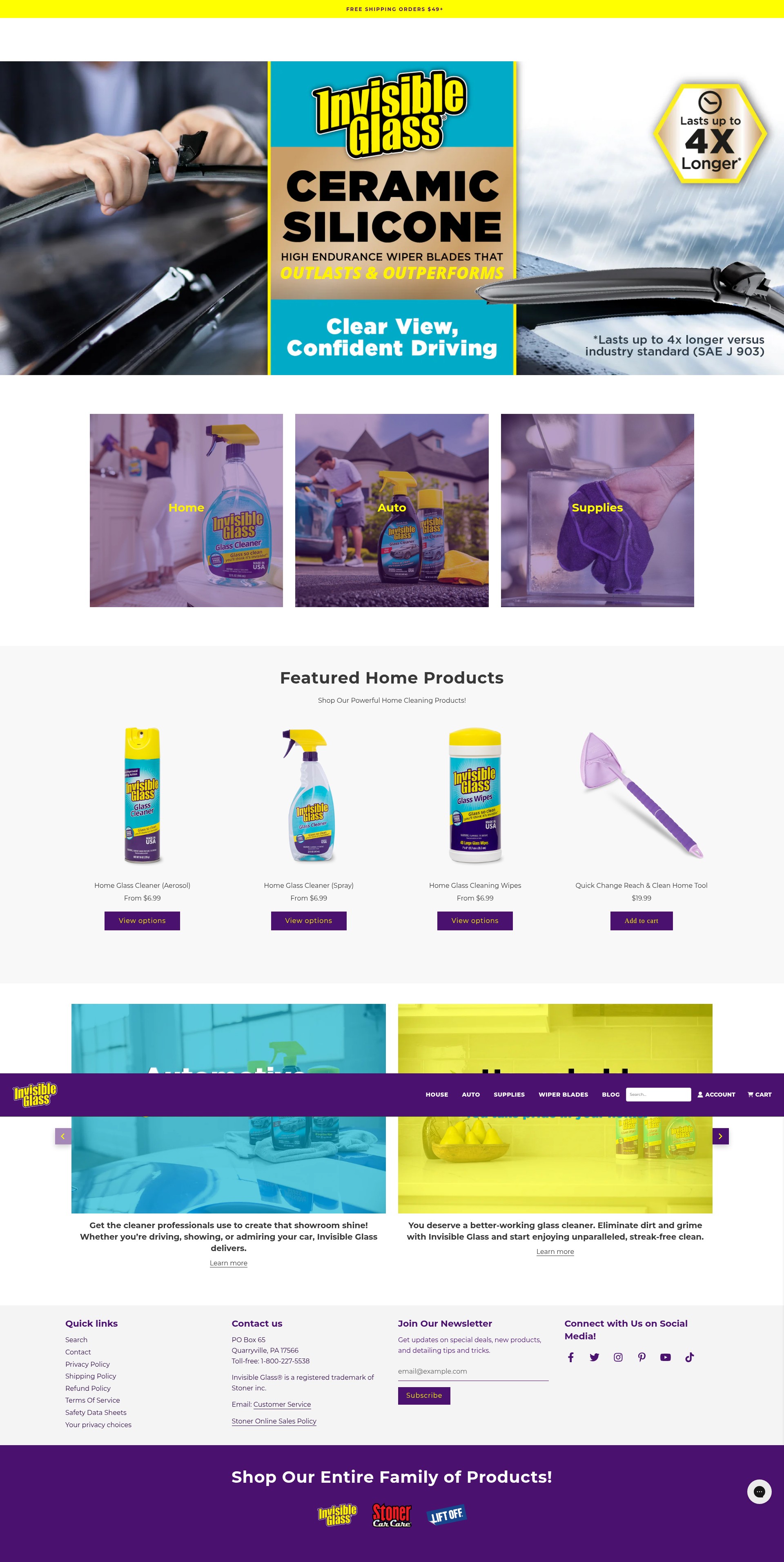 Screenshot of invisibleglass.com