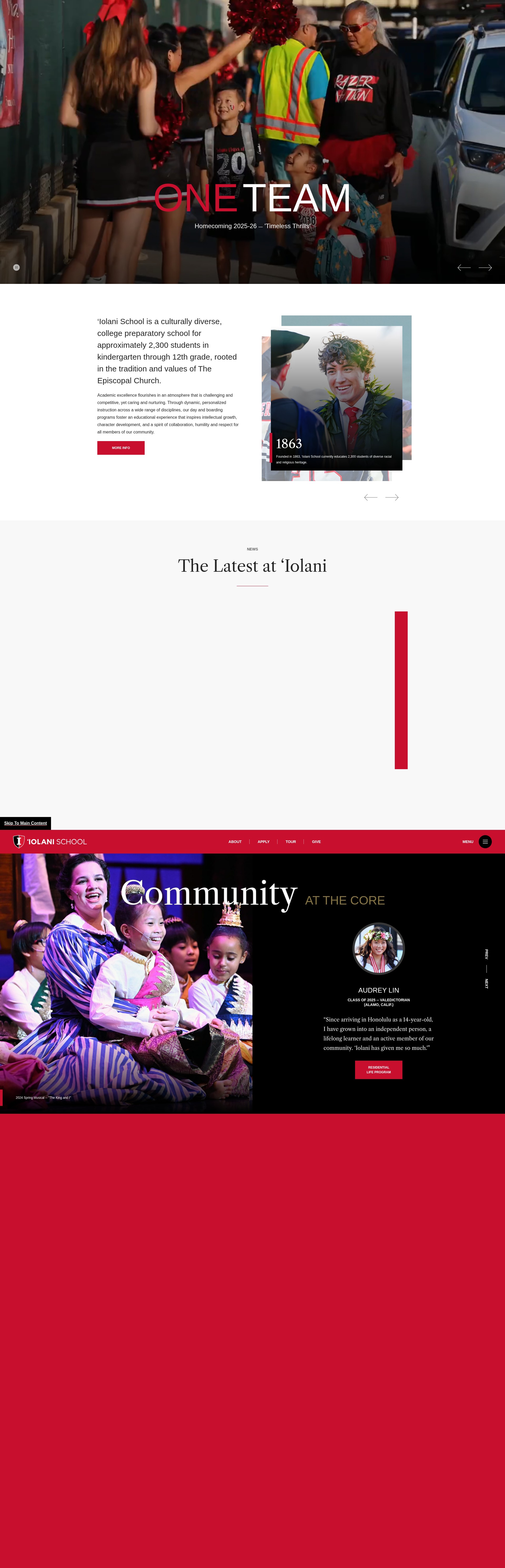 Screenshot of iolani.org