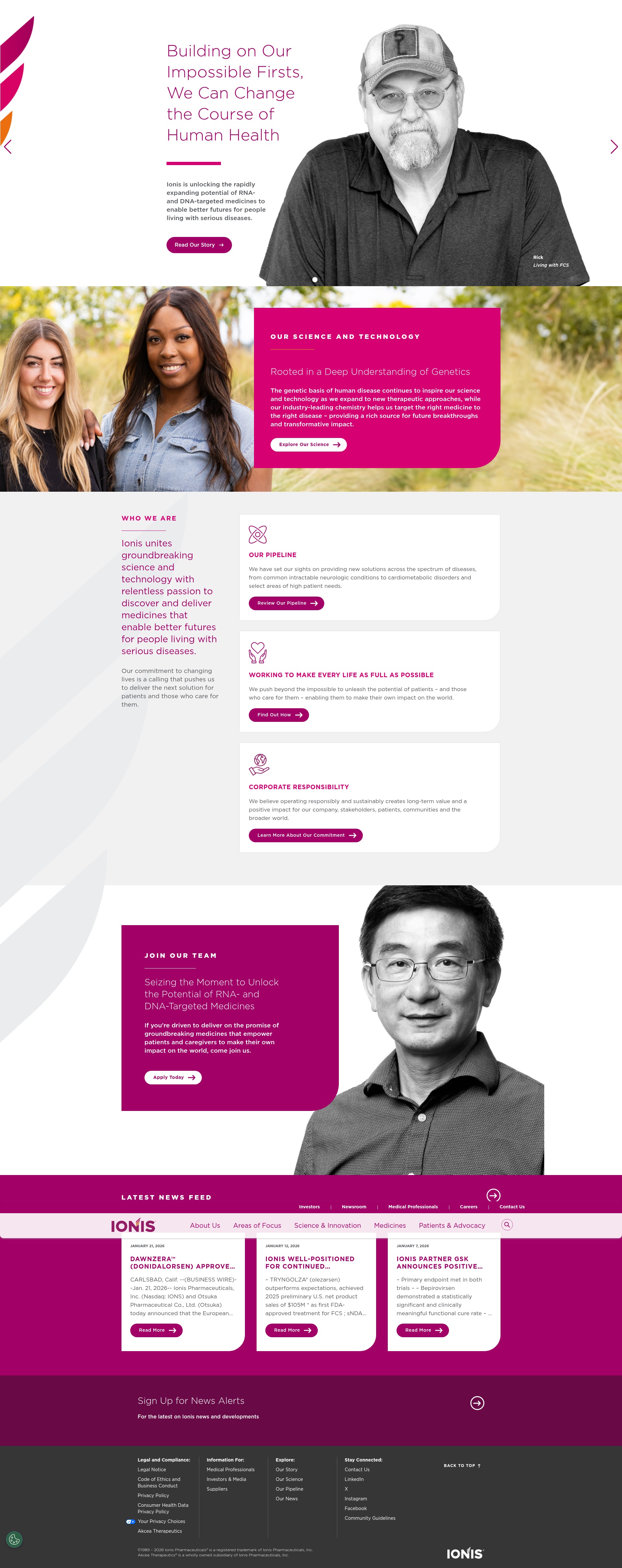 Screenshot of ionis.com