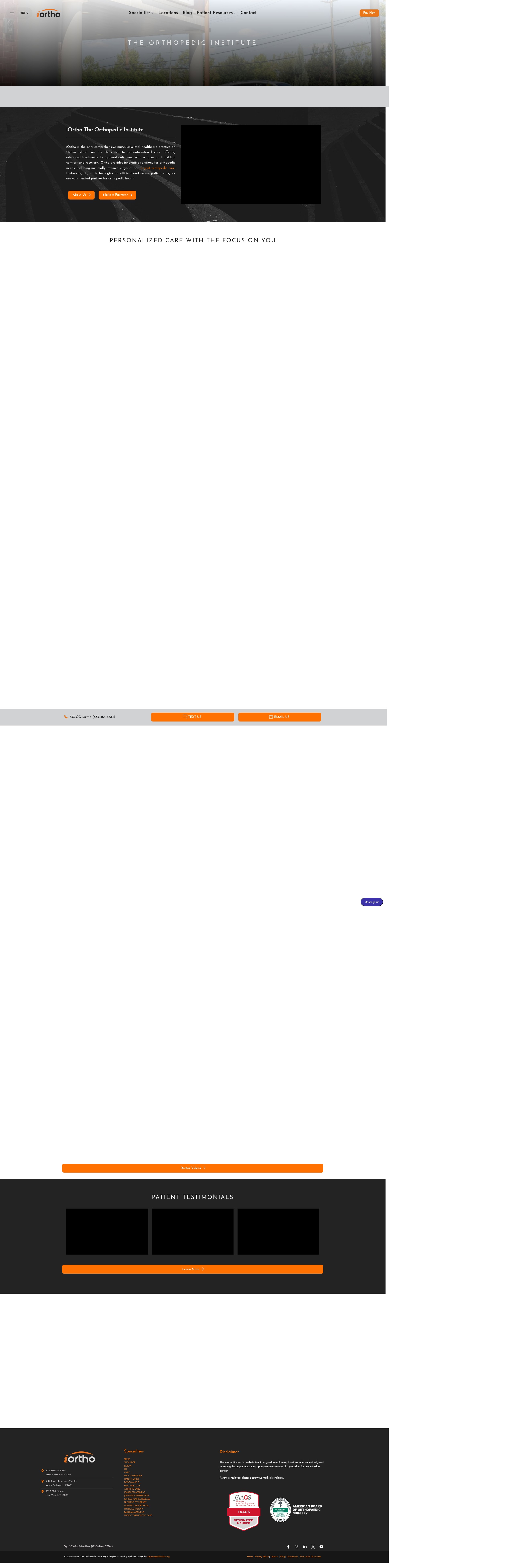 Screenshot of iorthomd.com