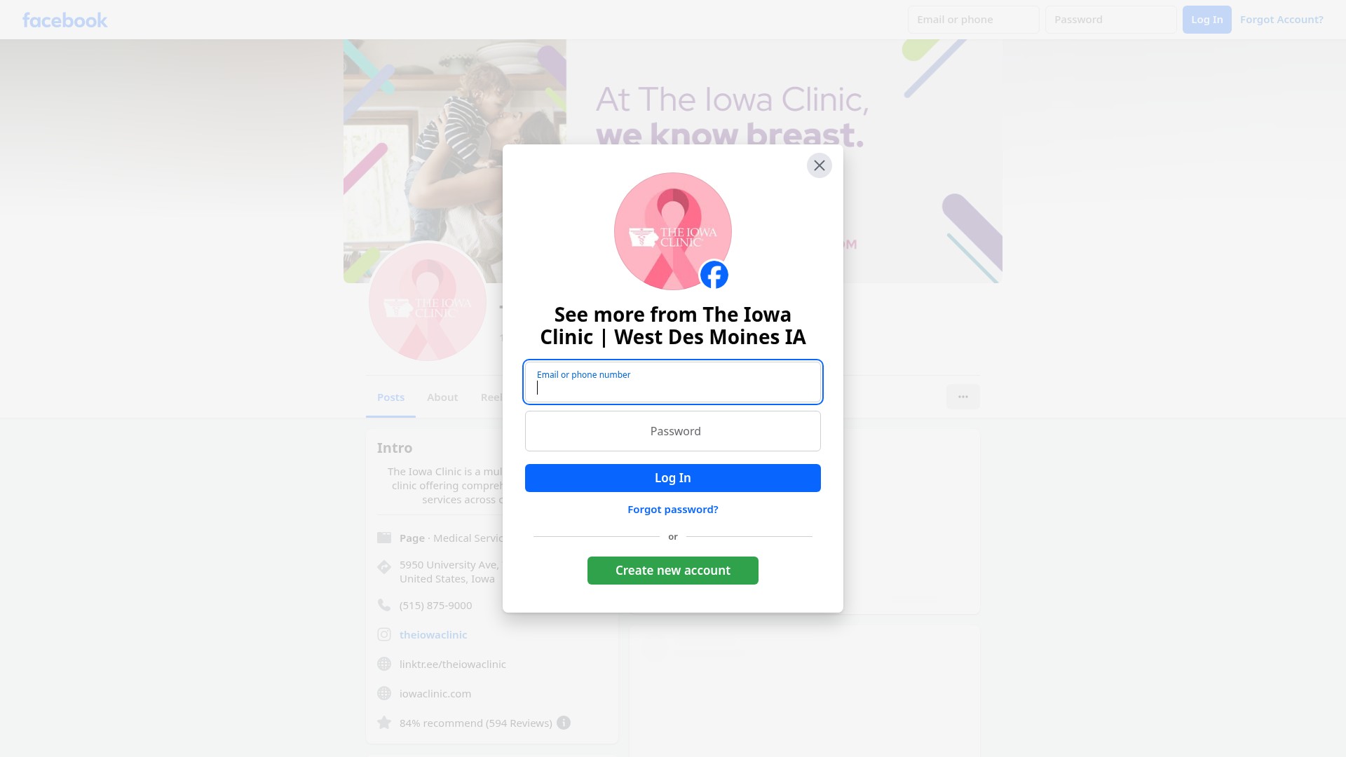 Screenshot of iowaclinic.com