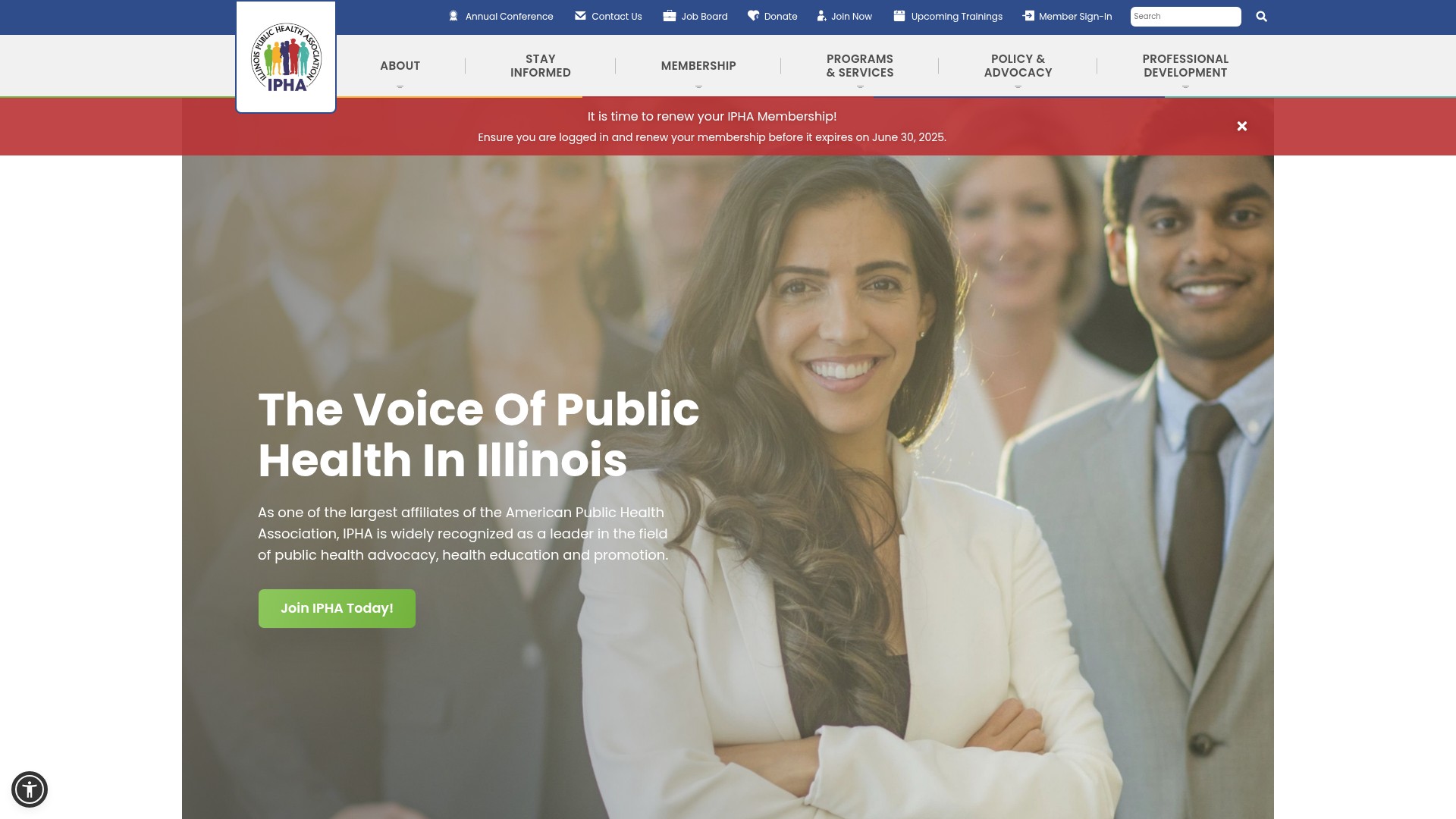 Screenshot of ipha.com
