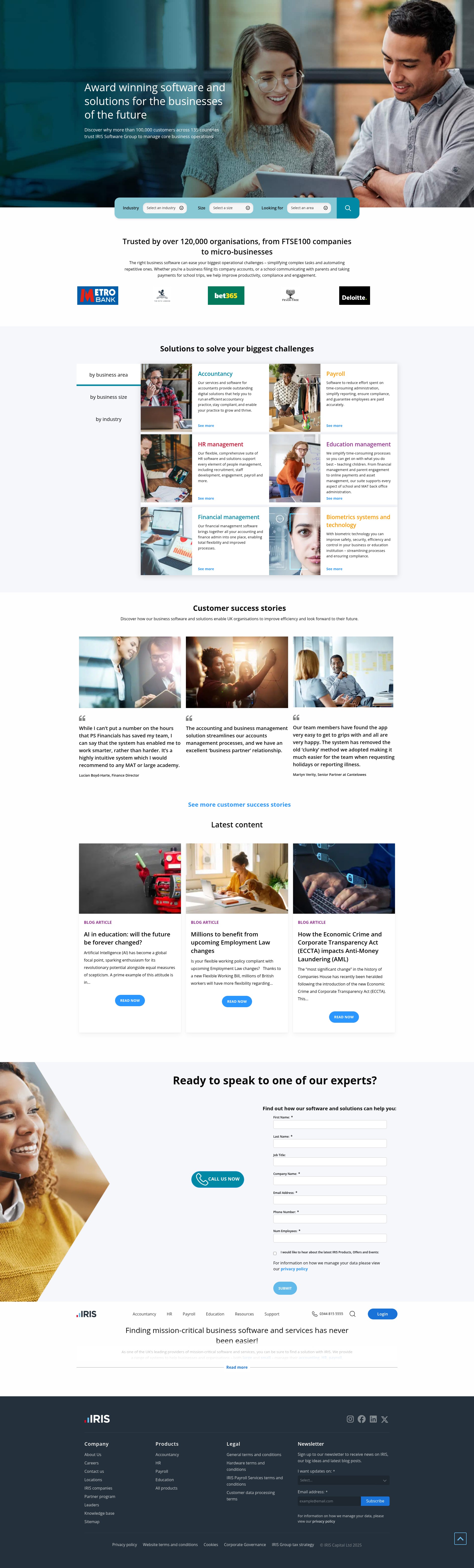 Screenshot of iris.co.uk