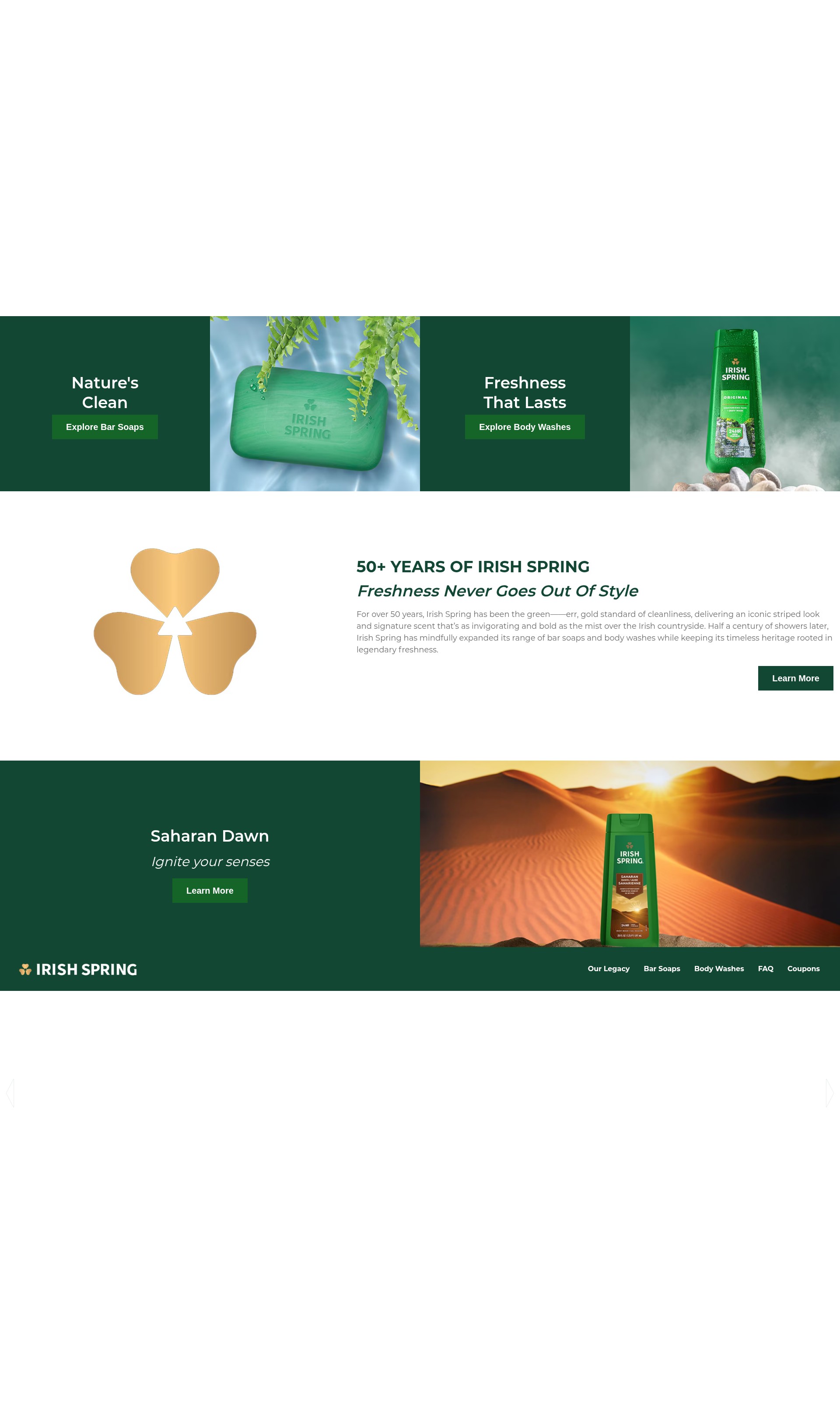 Screenshot of irishspring.com