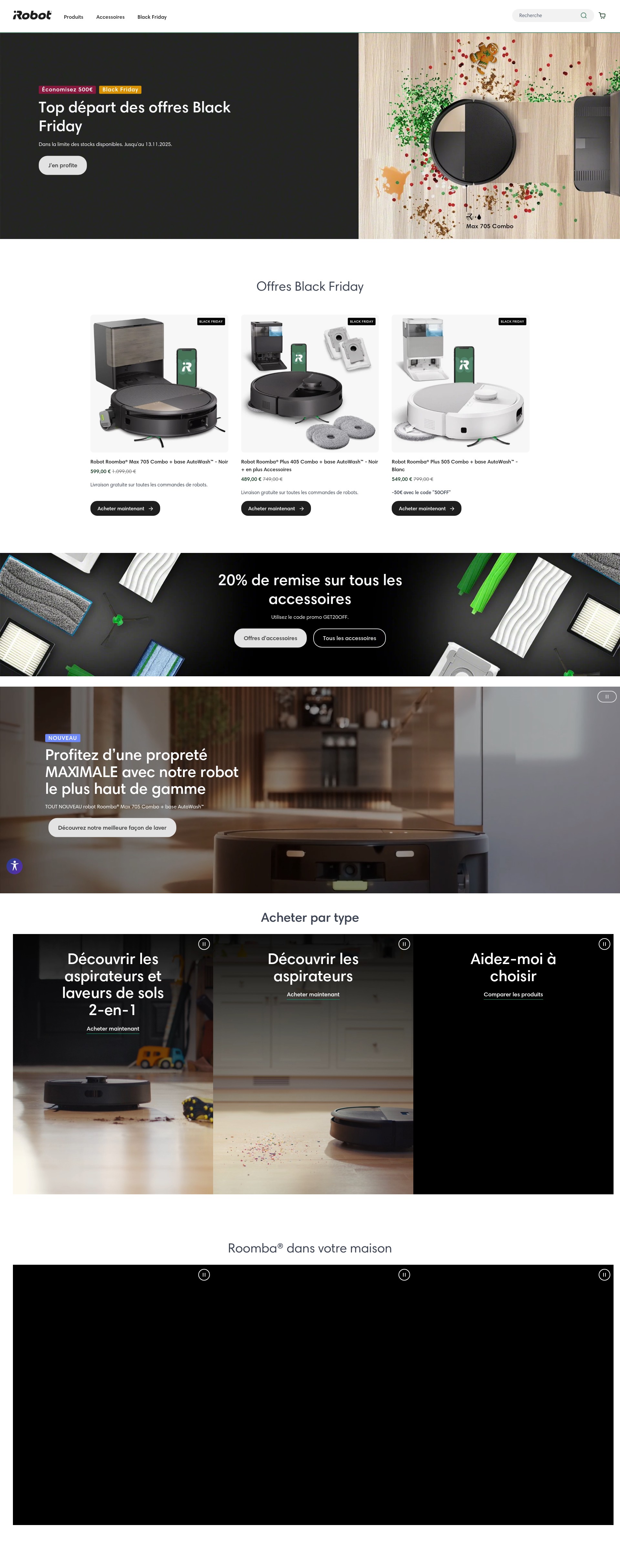Screenshot of irobot.fr