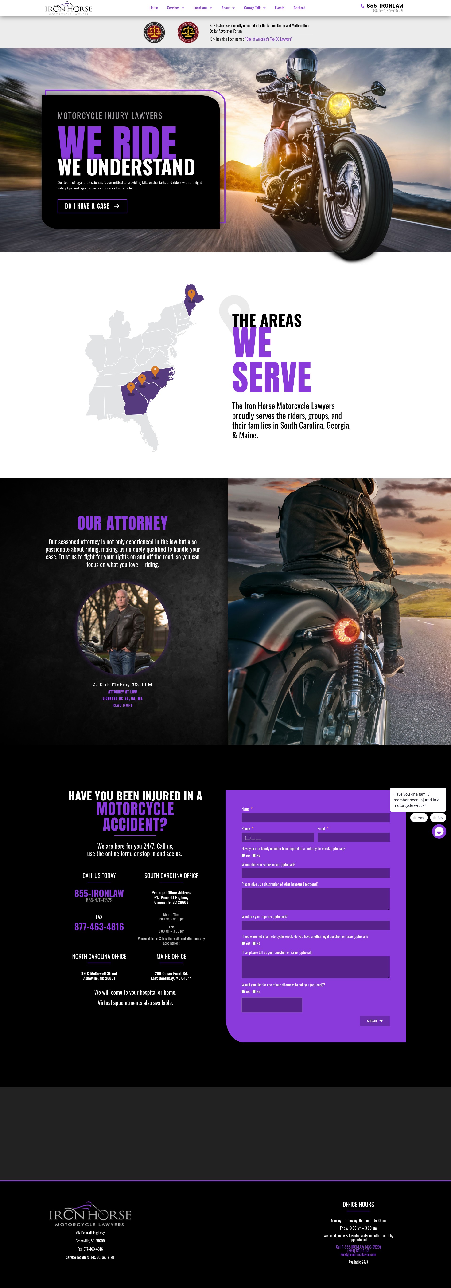Screenshot of ironhorselawsc.com