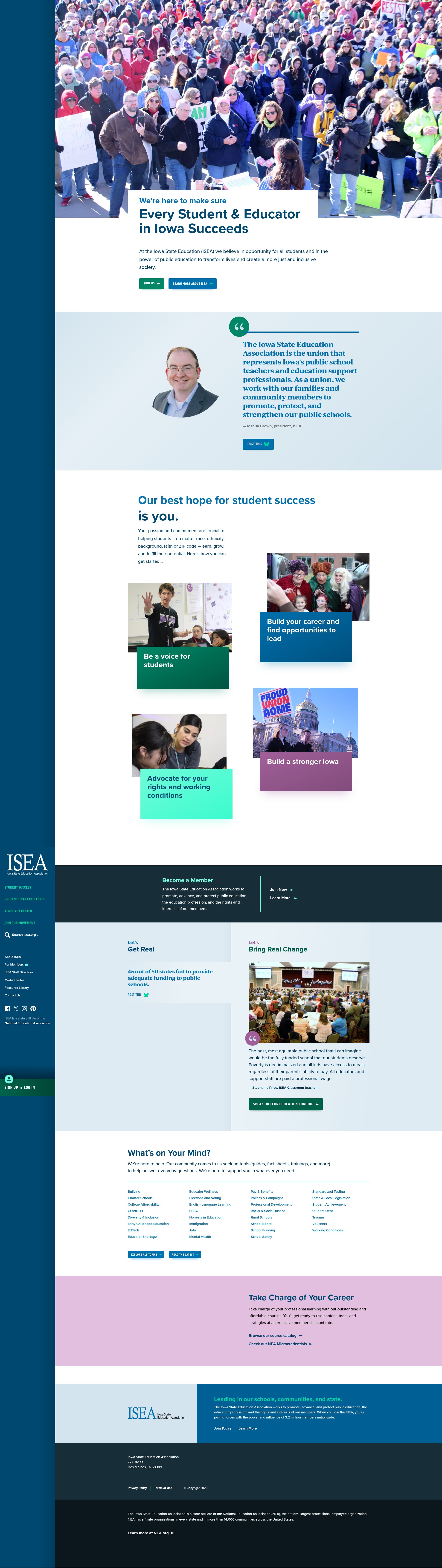 Screenshot of isea.org