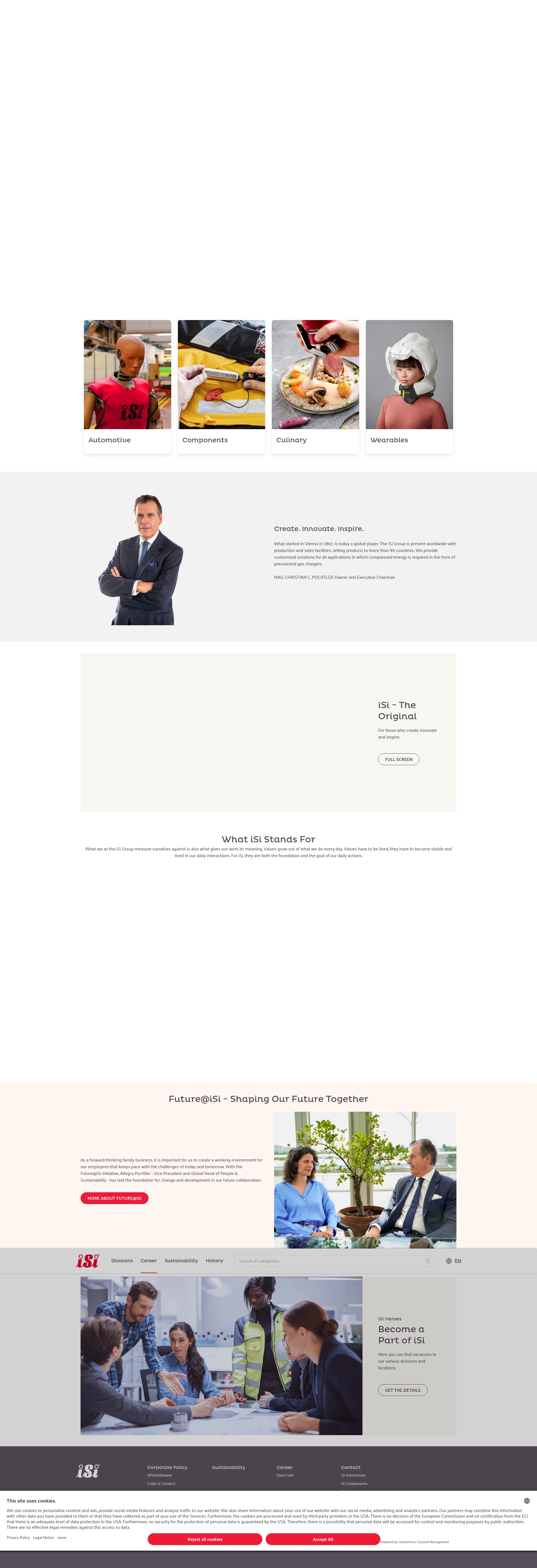 Screenshot of isi.com