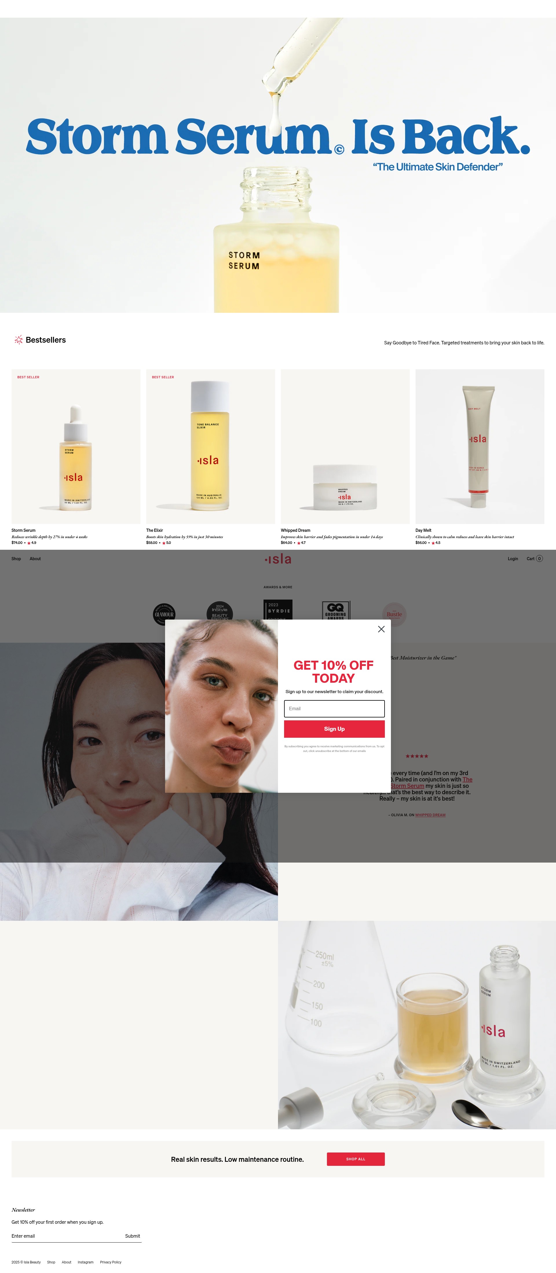 Screenshot of isla-us.myshopify.com