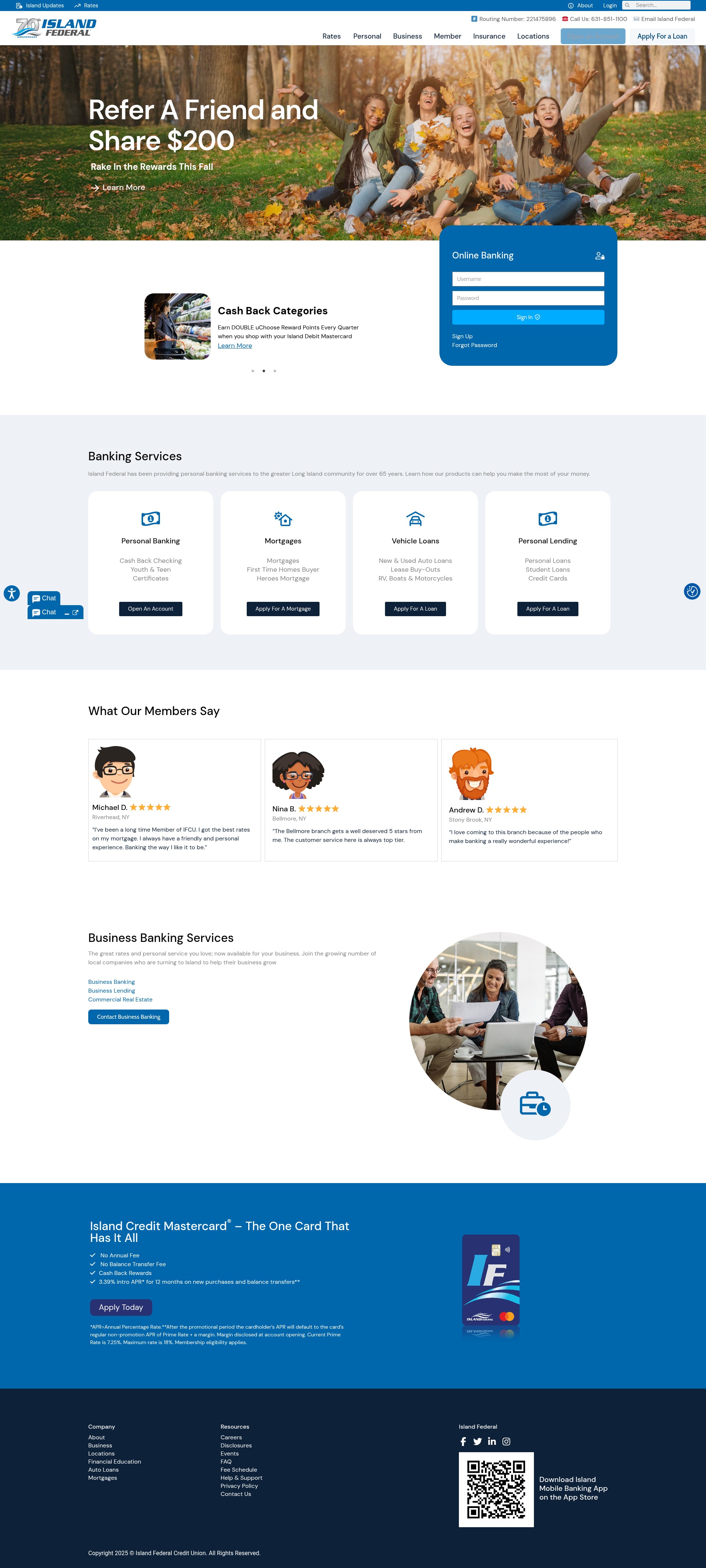 Screenshot of islandfcu.org