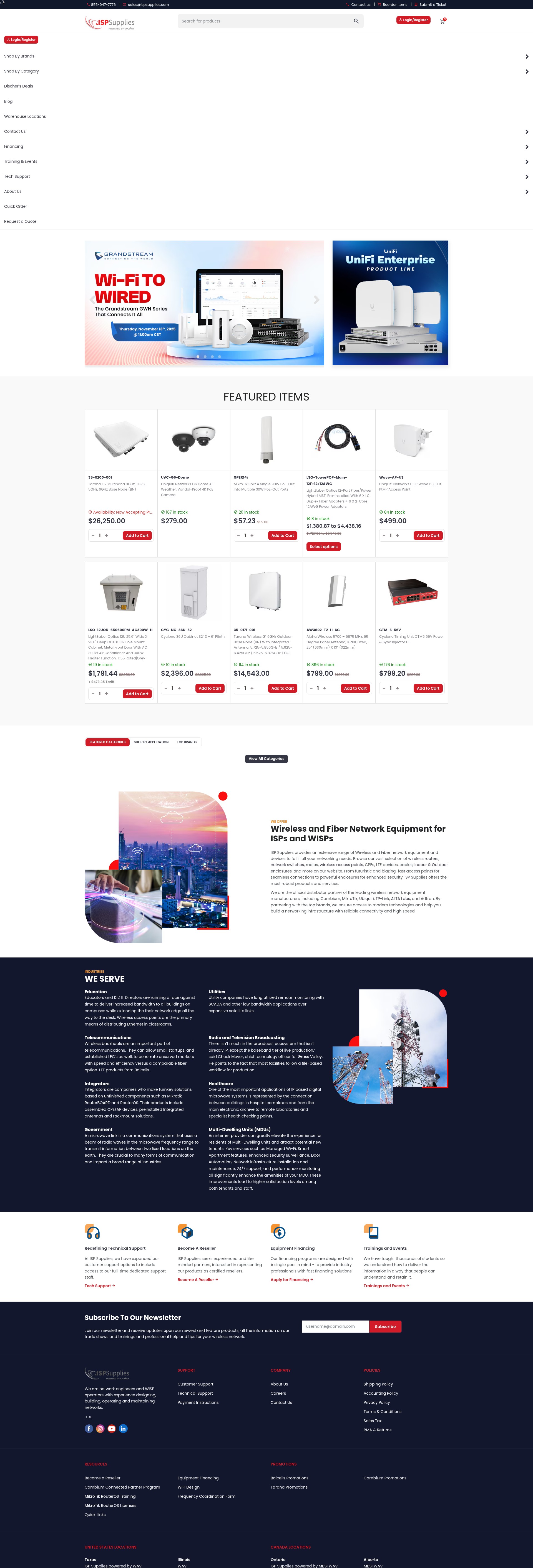 Screenshot of ispsupplies.com