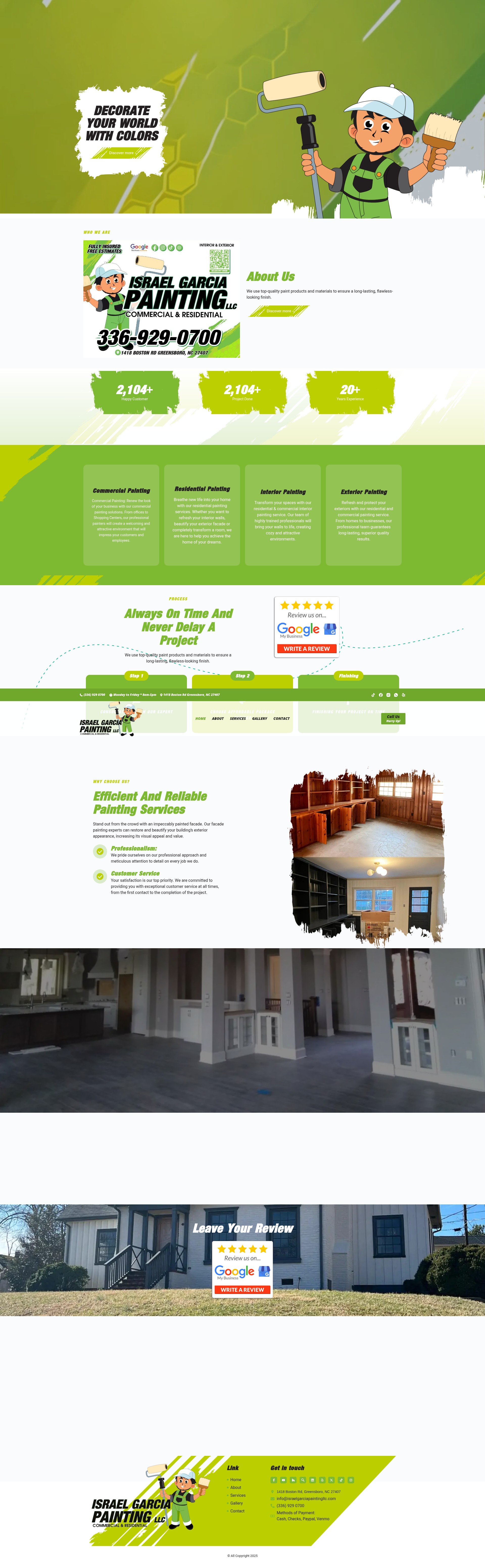 Screenshot of israelgarciapaintingllc.com
