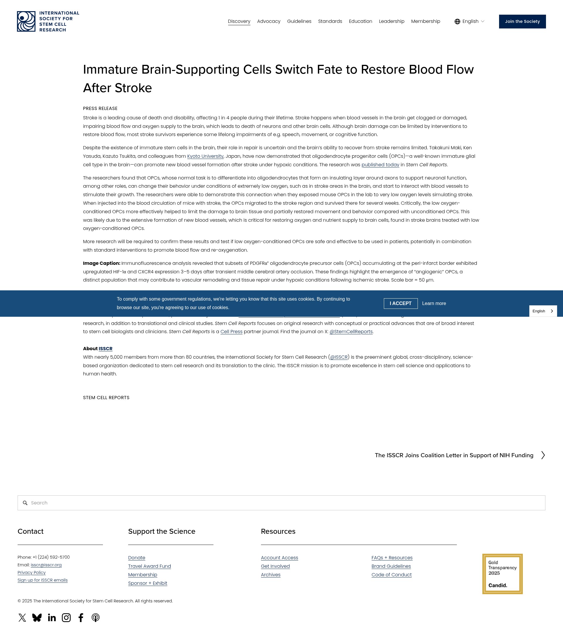 Screenshot of isscr.org