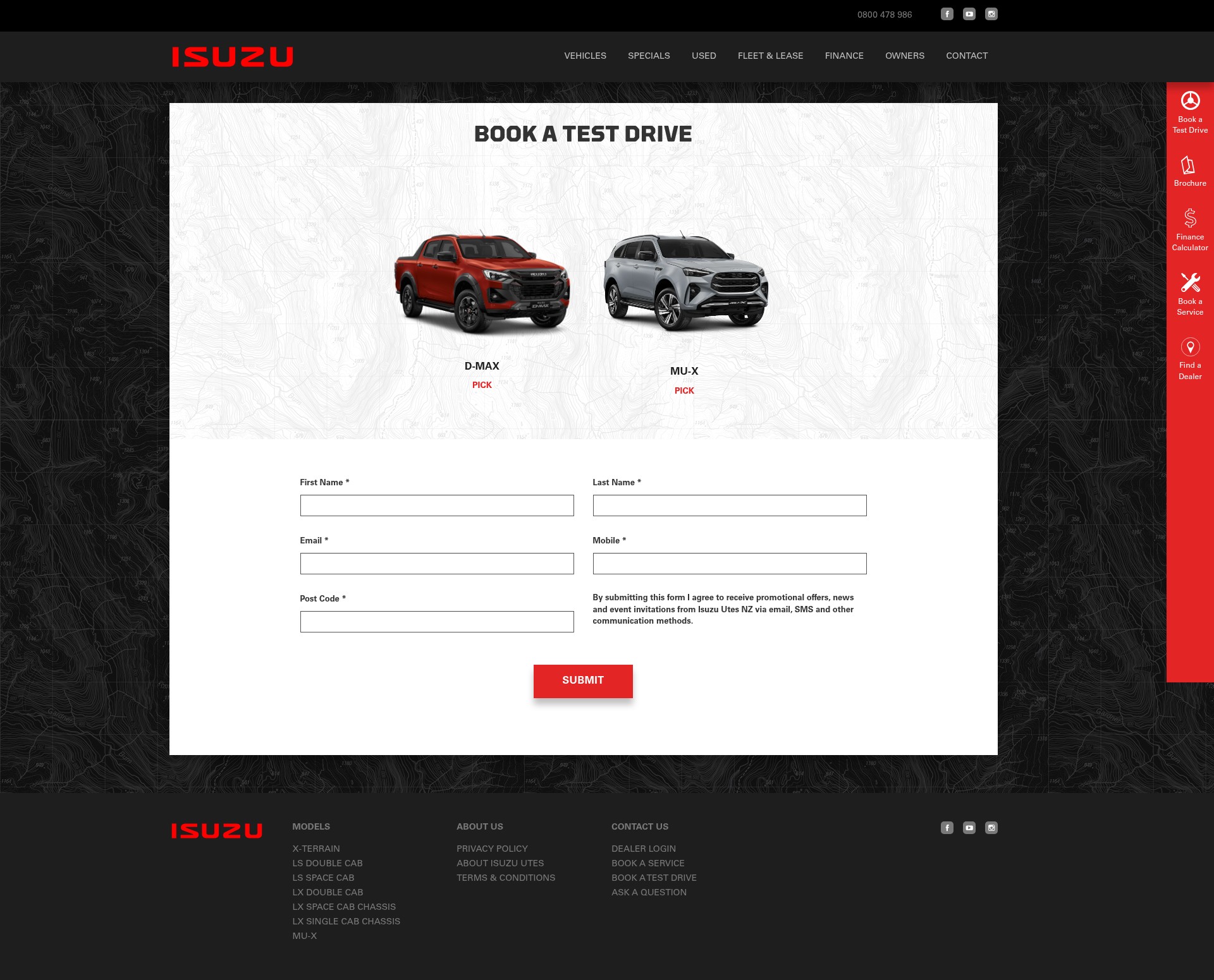 Screenshot of isuzuutes.co.nz