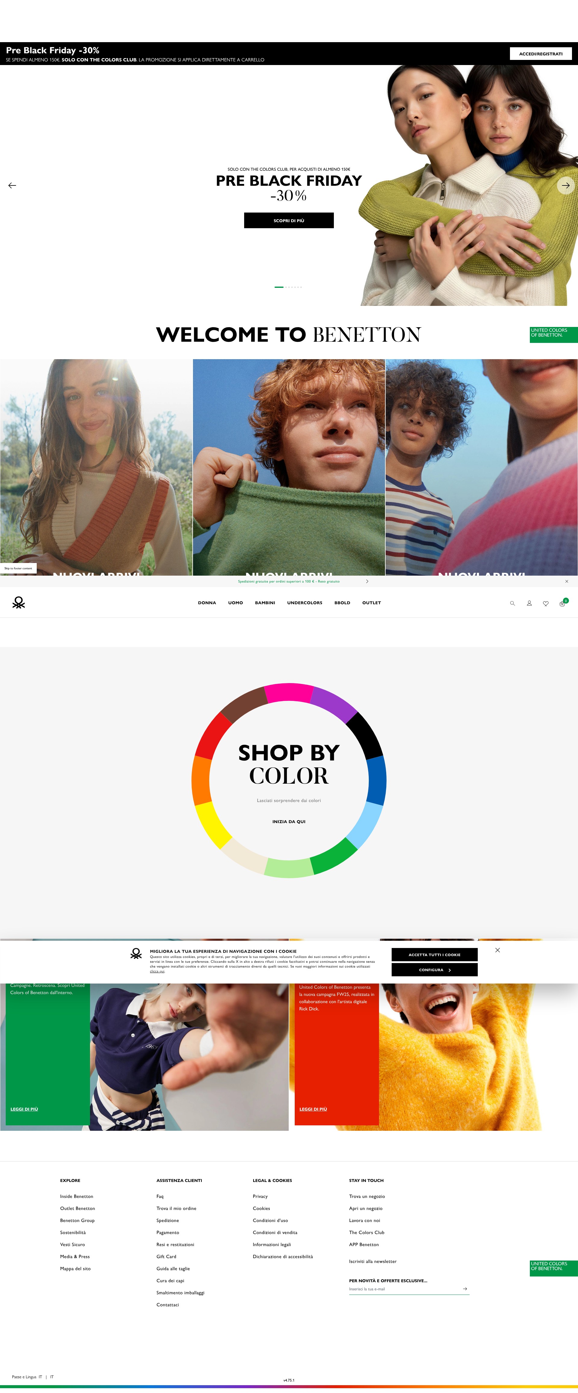 Screenshot of it.benetton.com