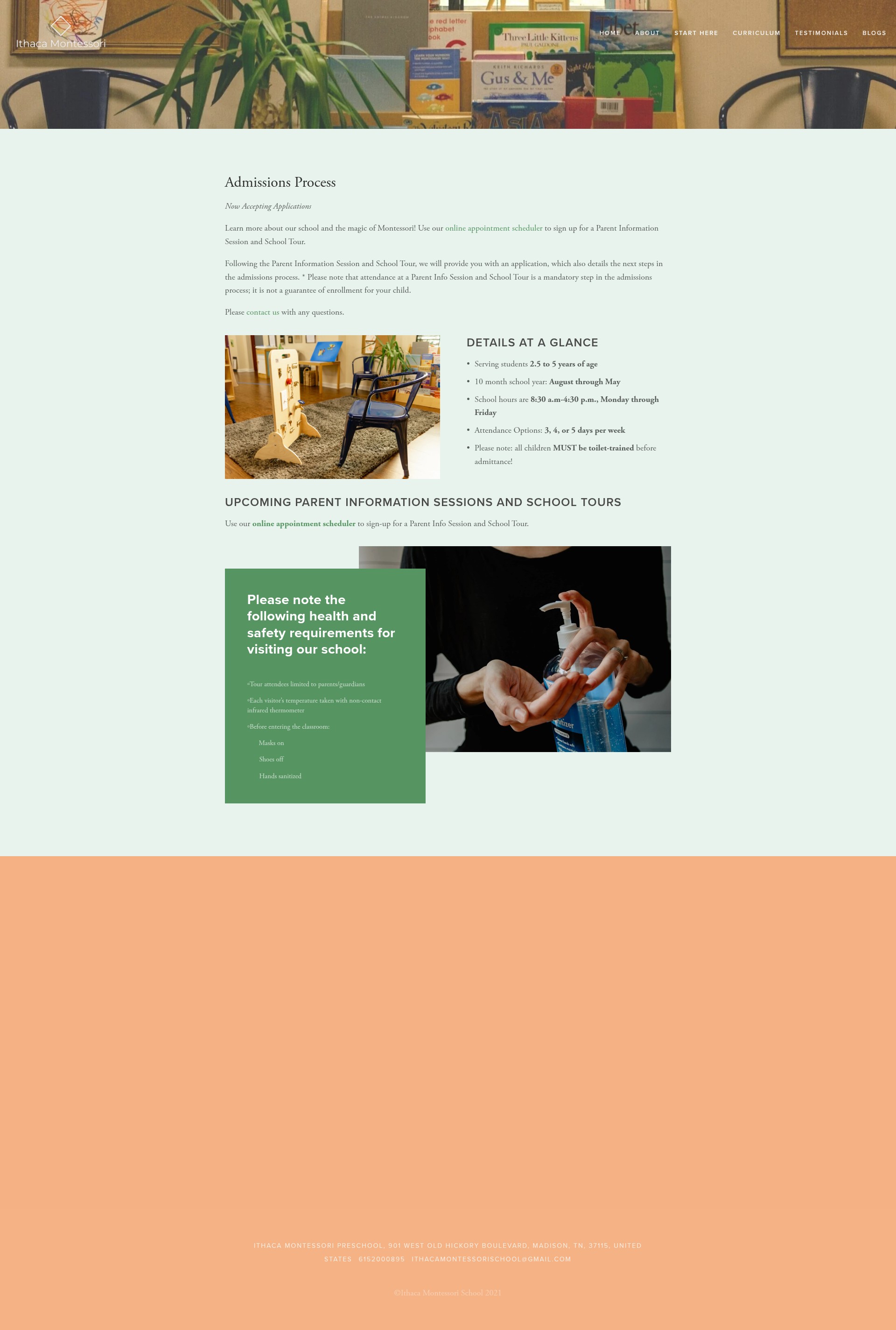 Screenshot of ithacamontessori.net
