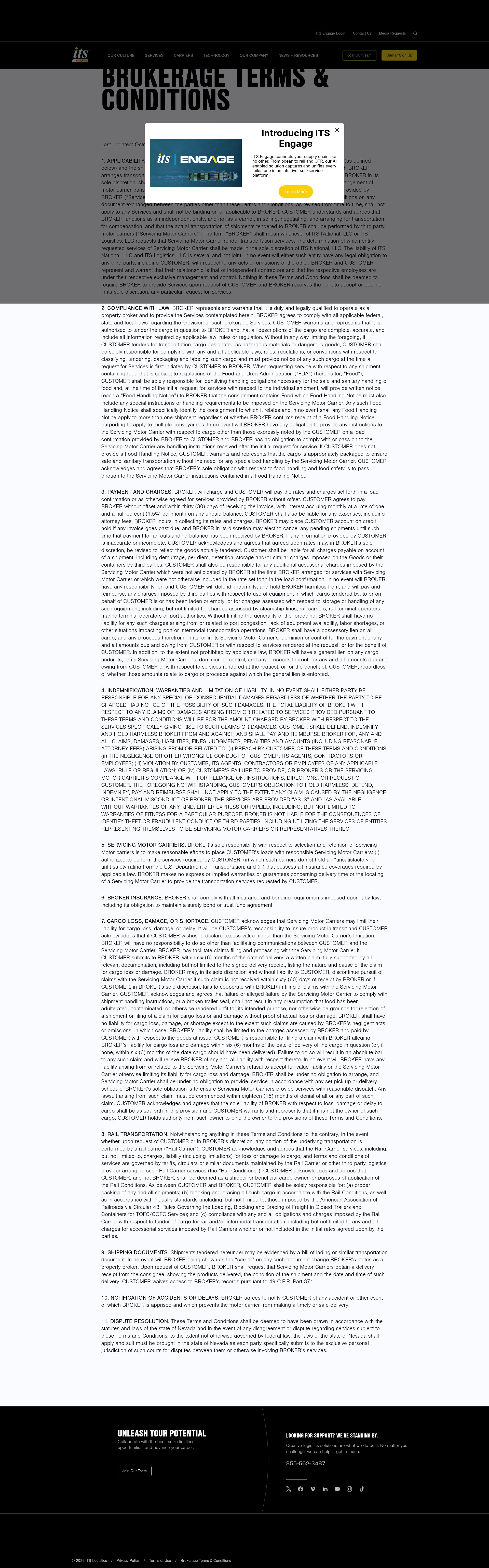 Screenshot of its4logistics.com