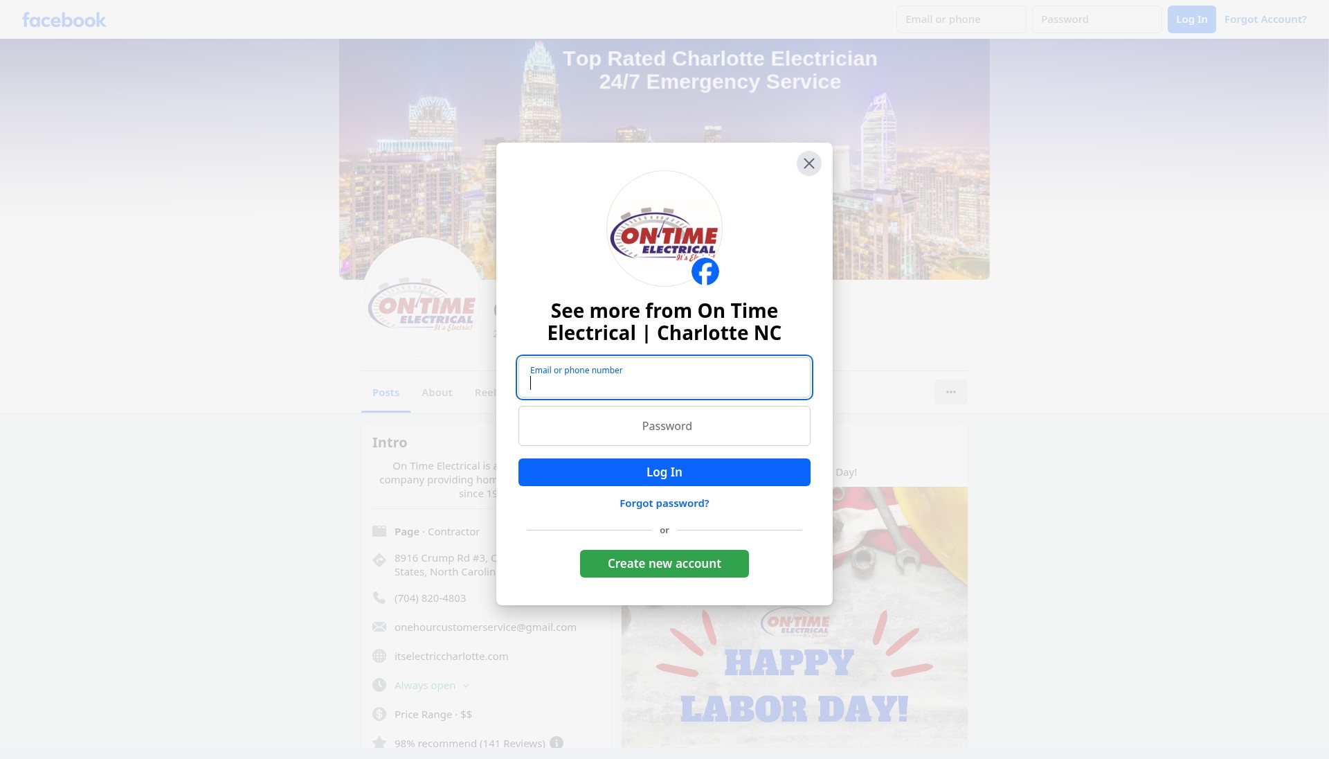Screenshot of itselectriccharlotte.com