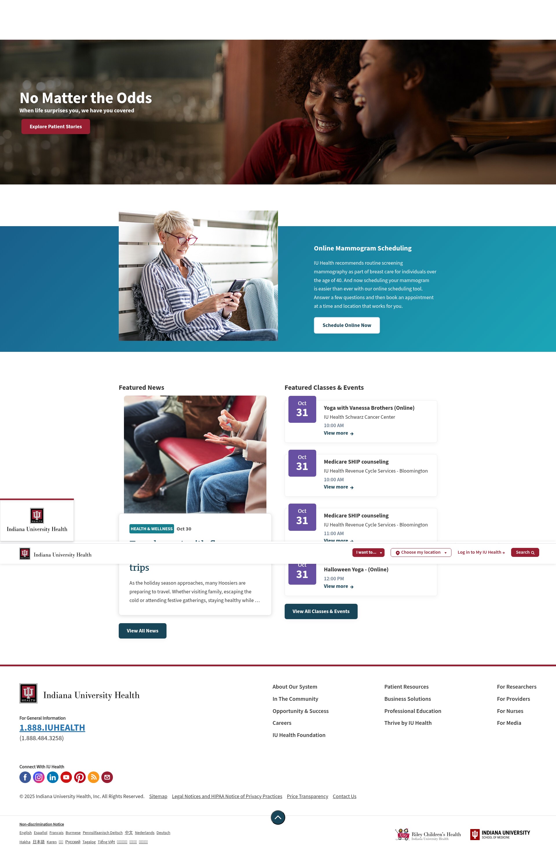 Screenshot of iuhealth.org