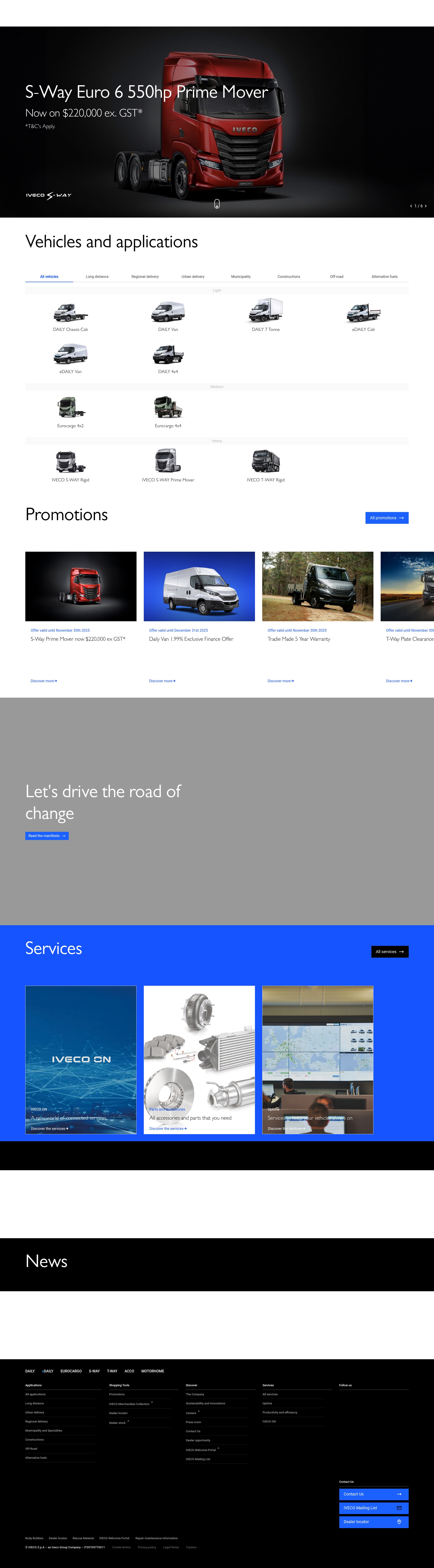 Screenshot of iveco.com.au