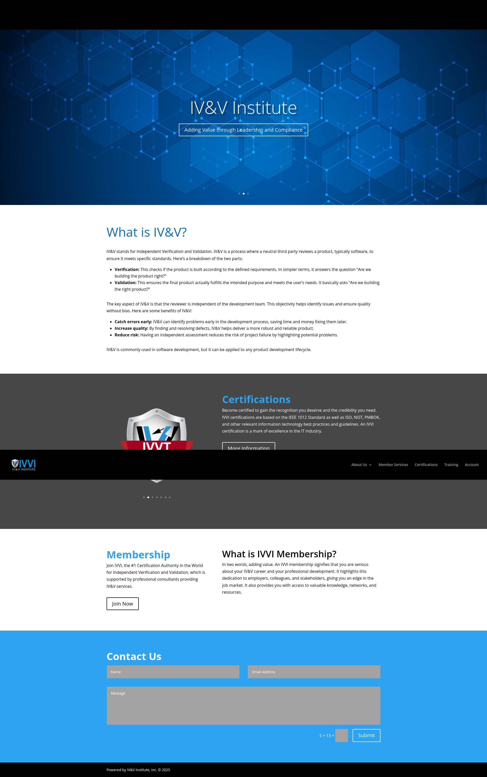 Screenshot of ivvionline.org