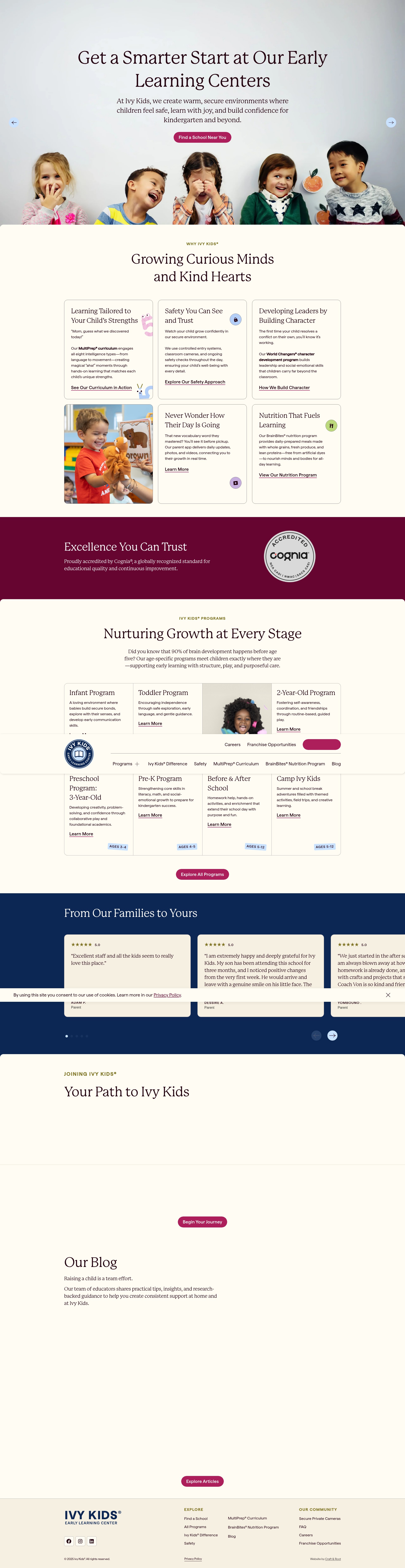 Screenshot of ivykids.com