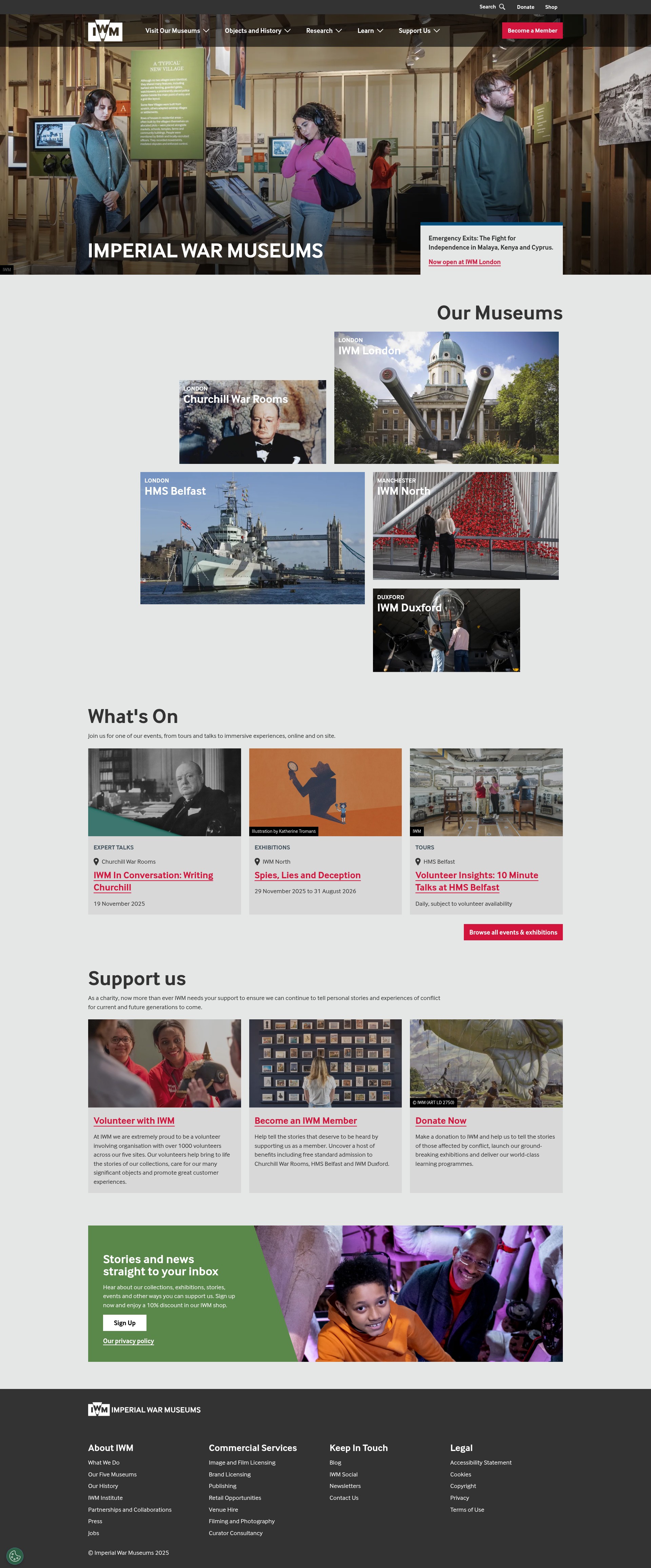 Screenshot of iwm.org.uk
