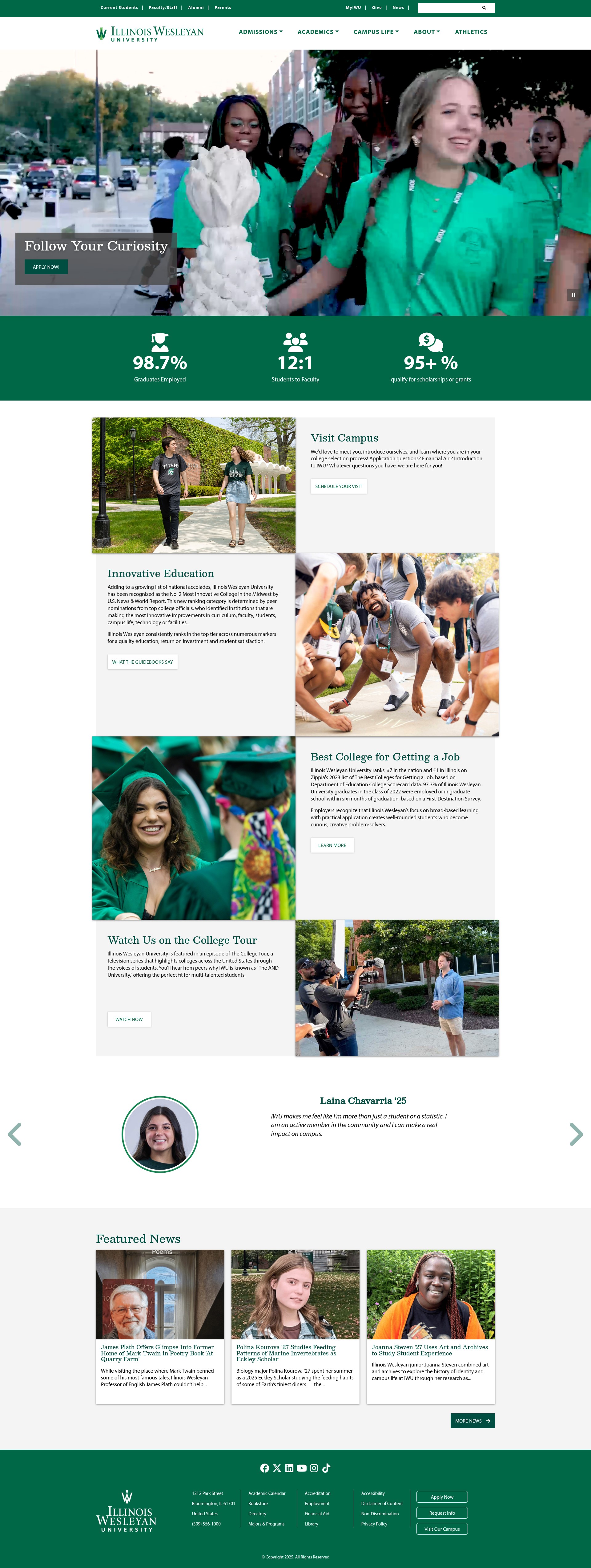 Screenshot of iwu.edu