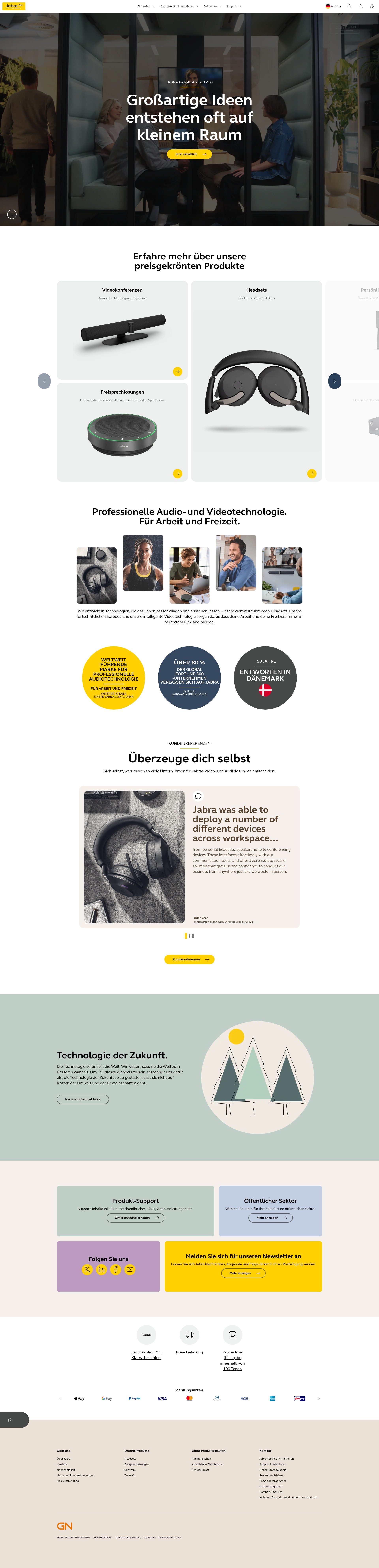 Screenshot of jabra.com.de