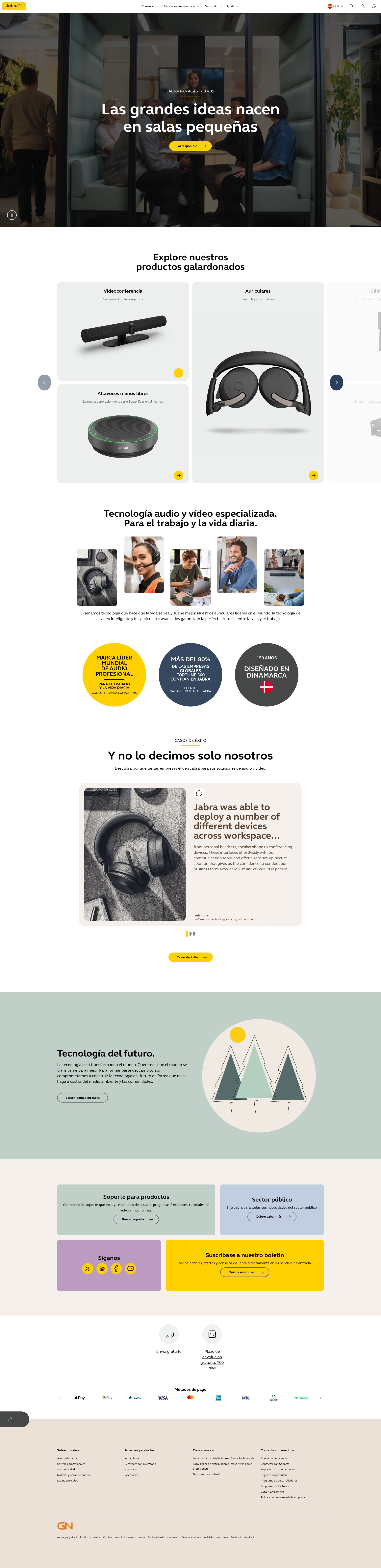 Screenshot of jabra.es