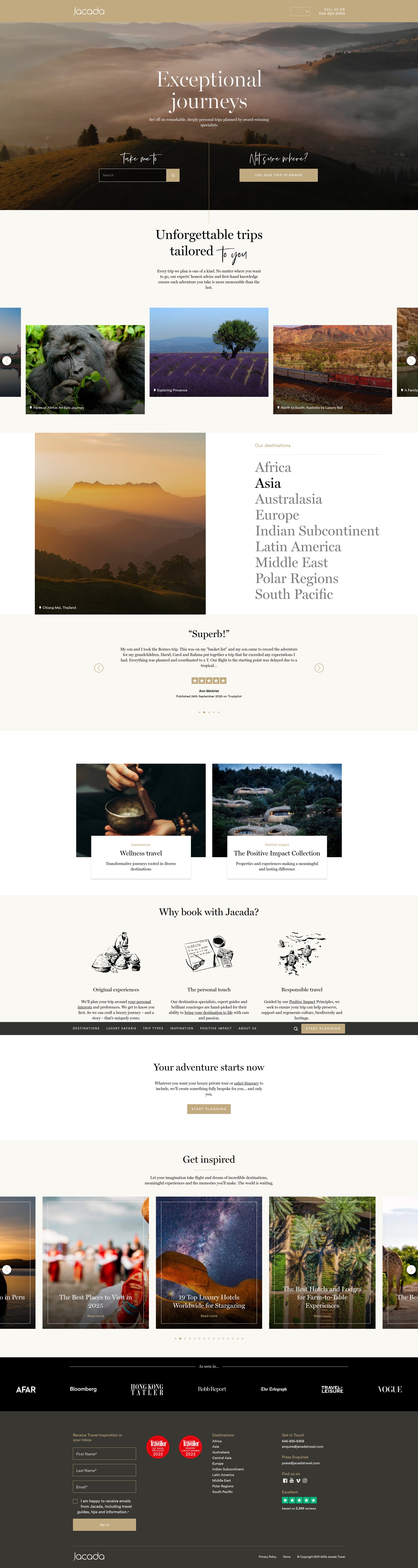 Screenshot of jacadatravel.com