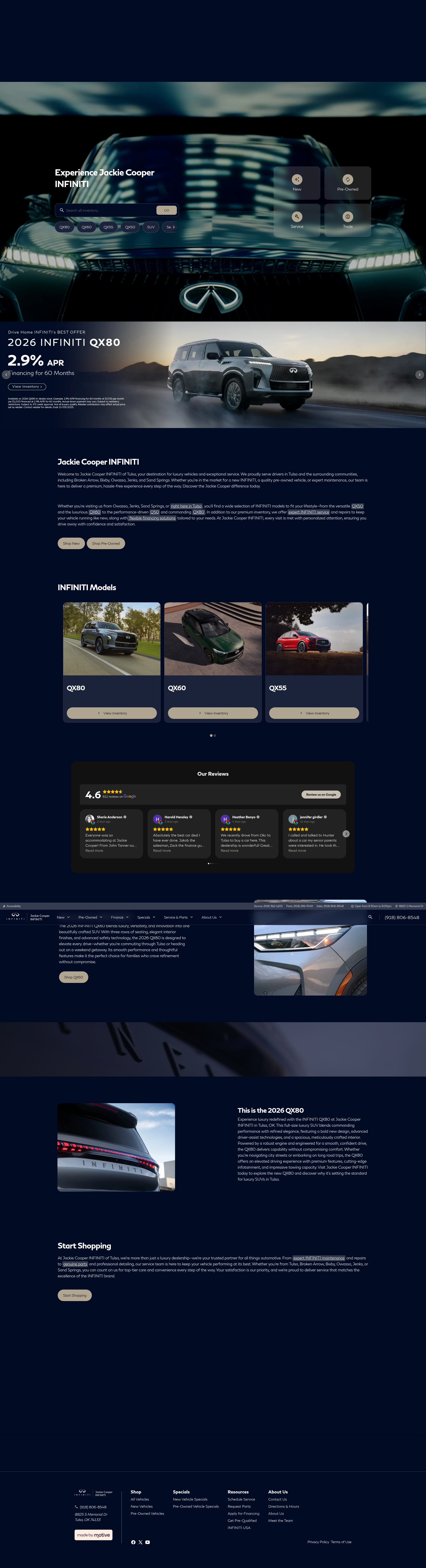 Screenshot of jackiecooperinfiniti.com
